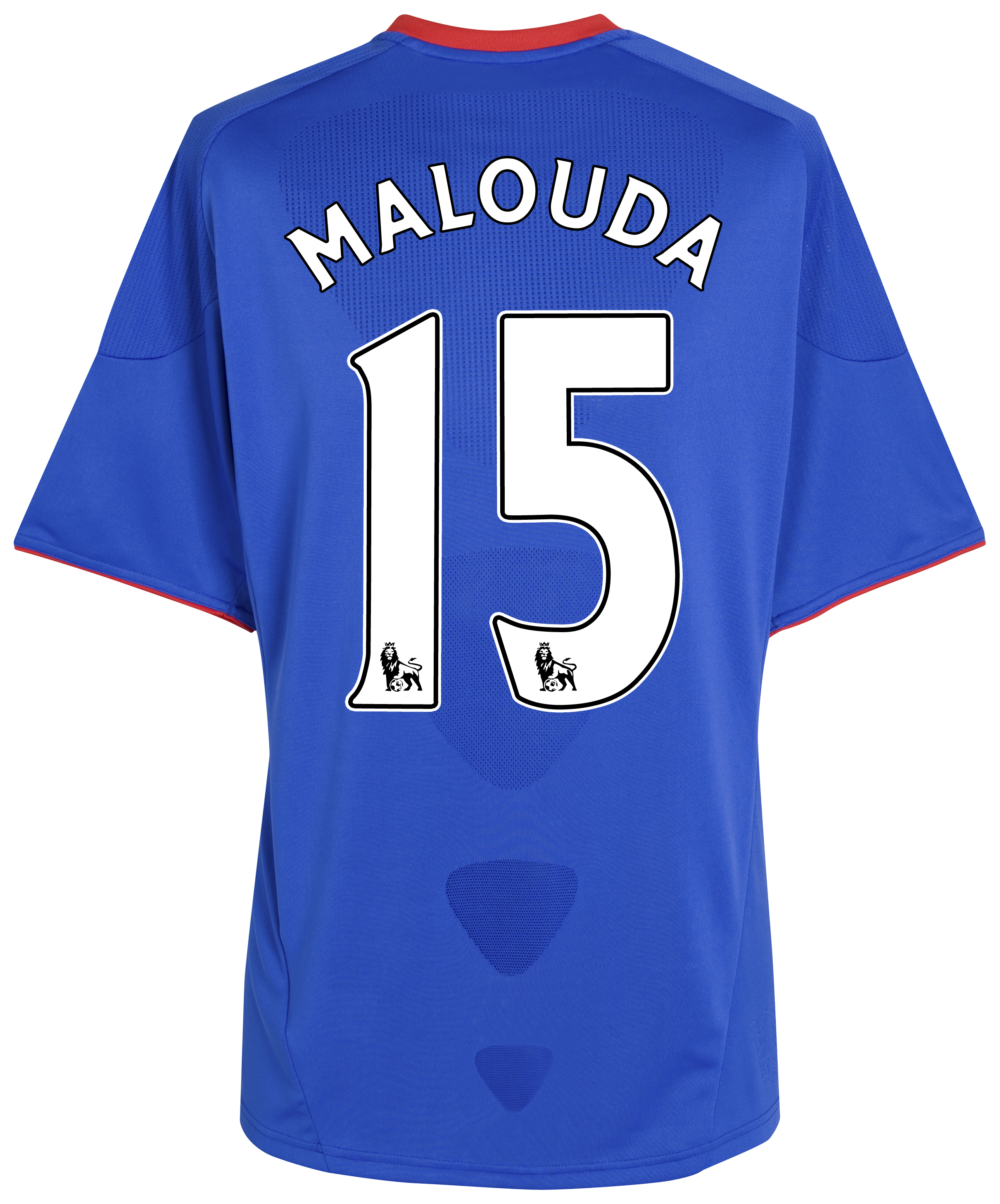 Chelsea Home Shirt 201011 with Malouda 15 printing