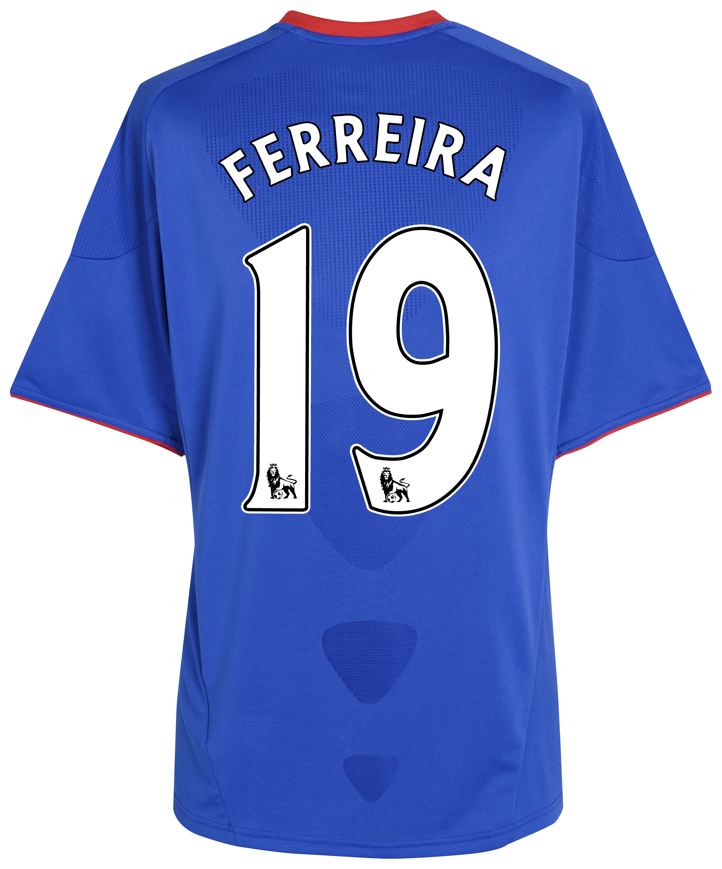 Chelsea Home Shirt 201011 with Ferreira 19 printing