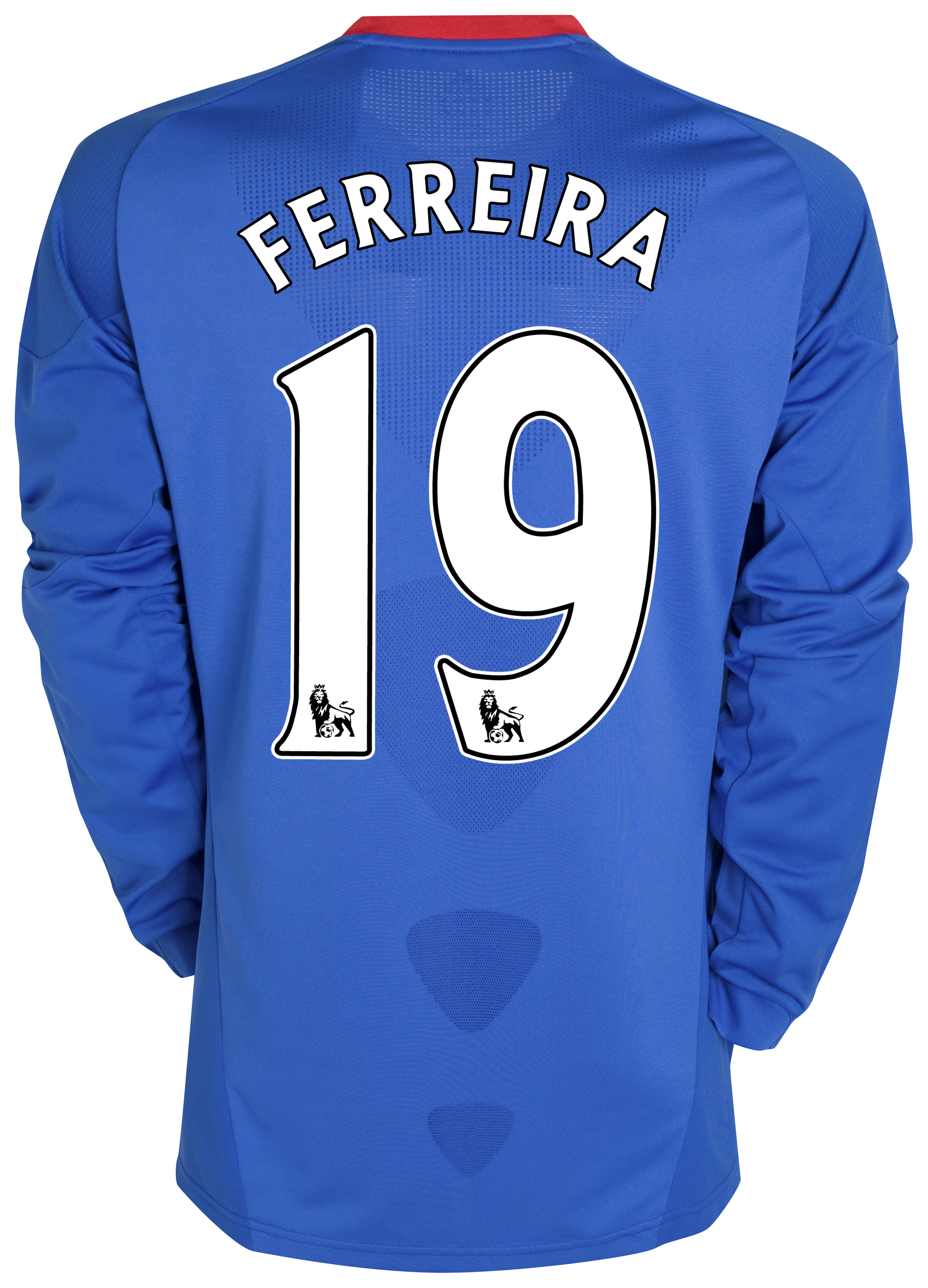 Chelsea Home Shirt 201011 with Ferreira 19 printing Long Sleeve