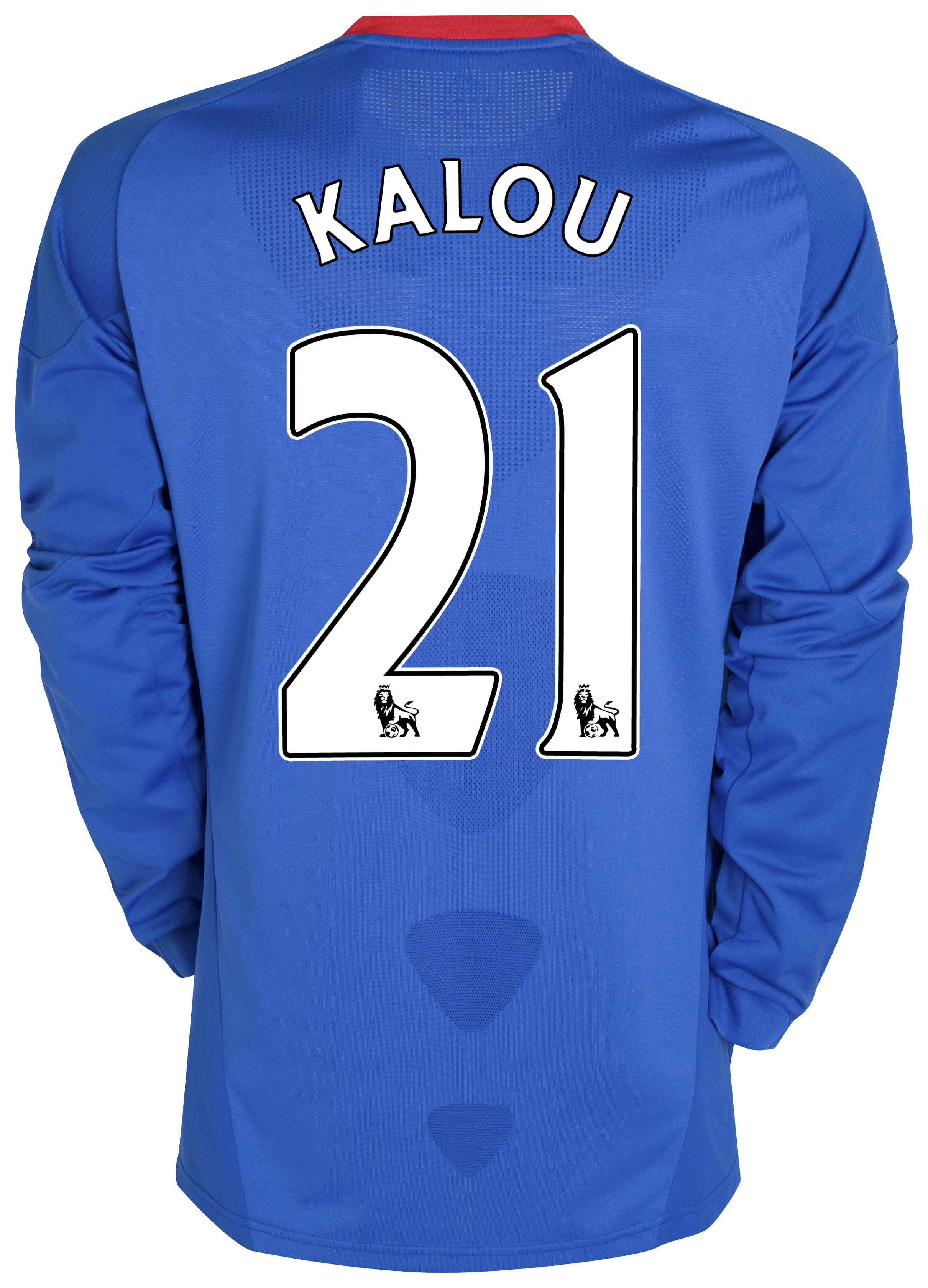 Chelsea Home Shirt 201011 with Kalou 21 printing Long Sleeve Kids