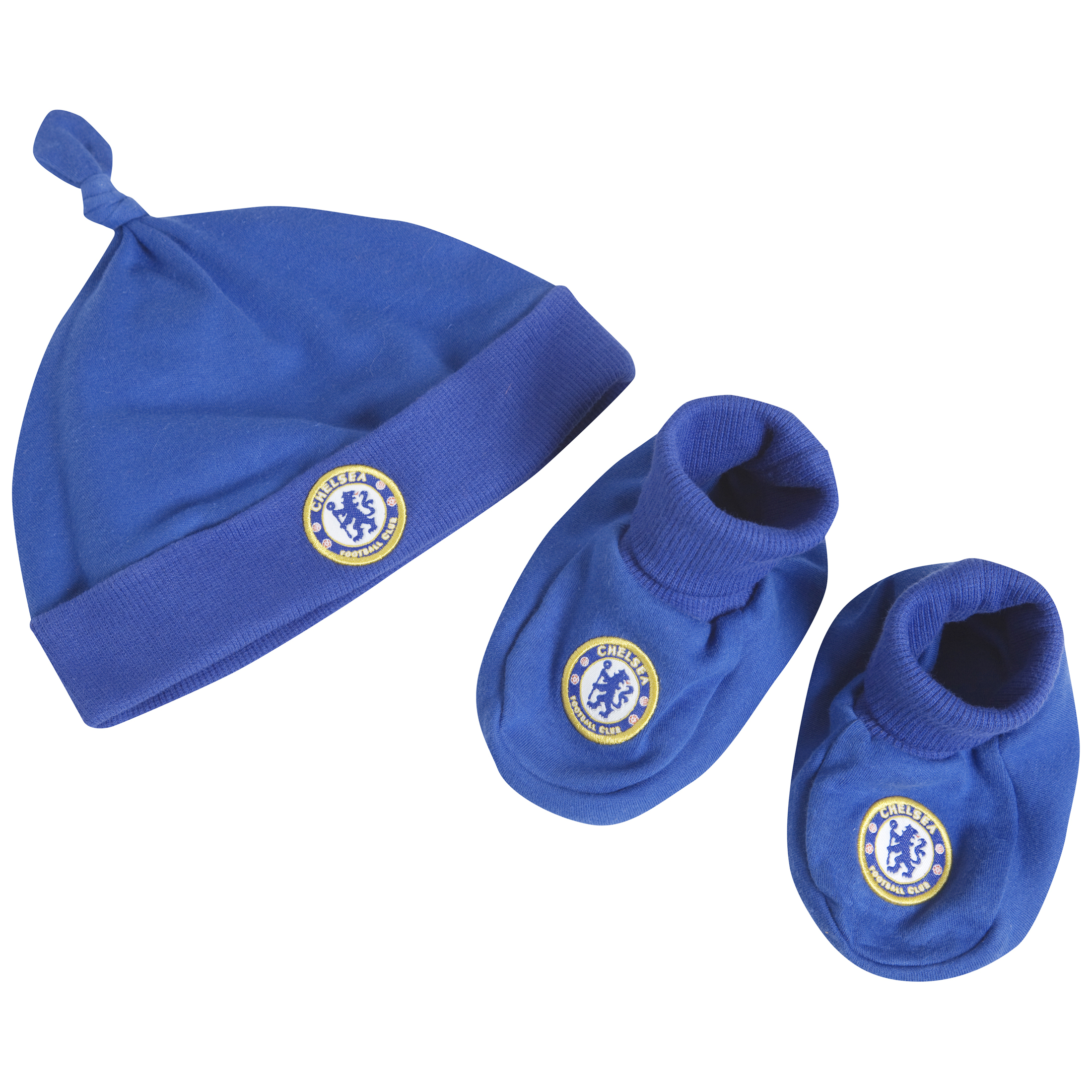 Chelsea Hat and Bootie set Reflex Blue Baby