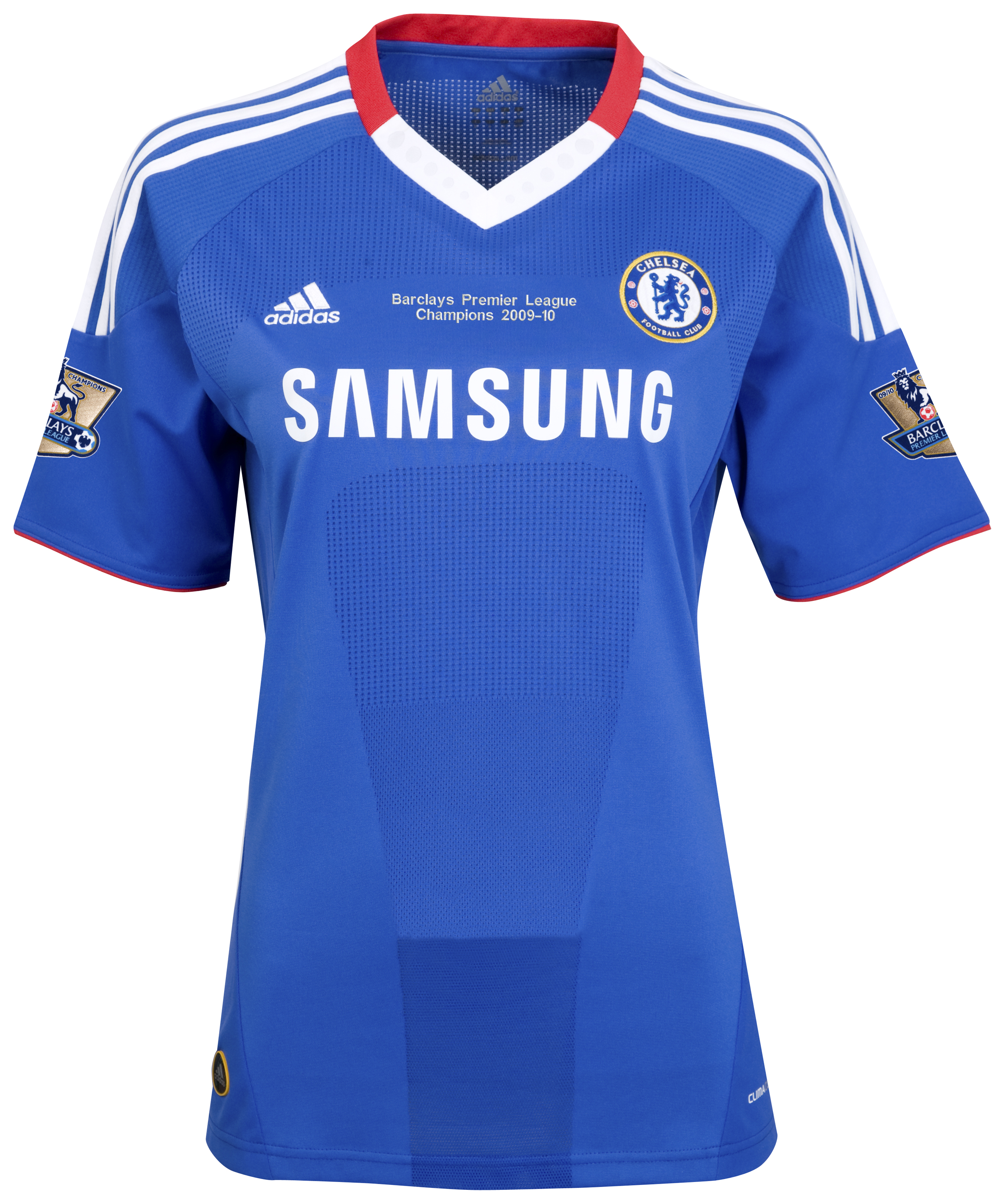 Chelsea Home Shirt 2010/11 With Premier League Winners Embroidery and Champions Badges with Lampard 8 printing - Womens