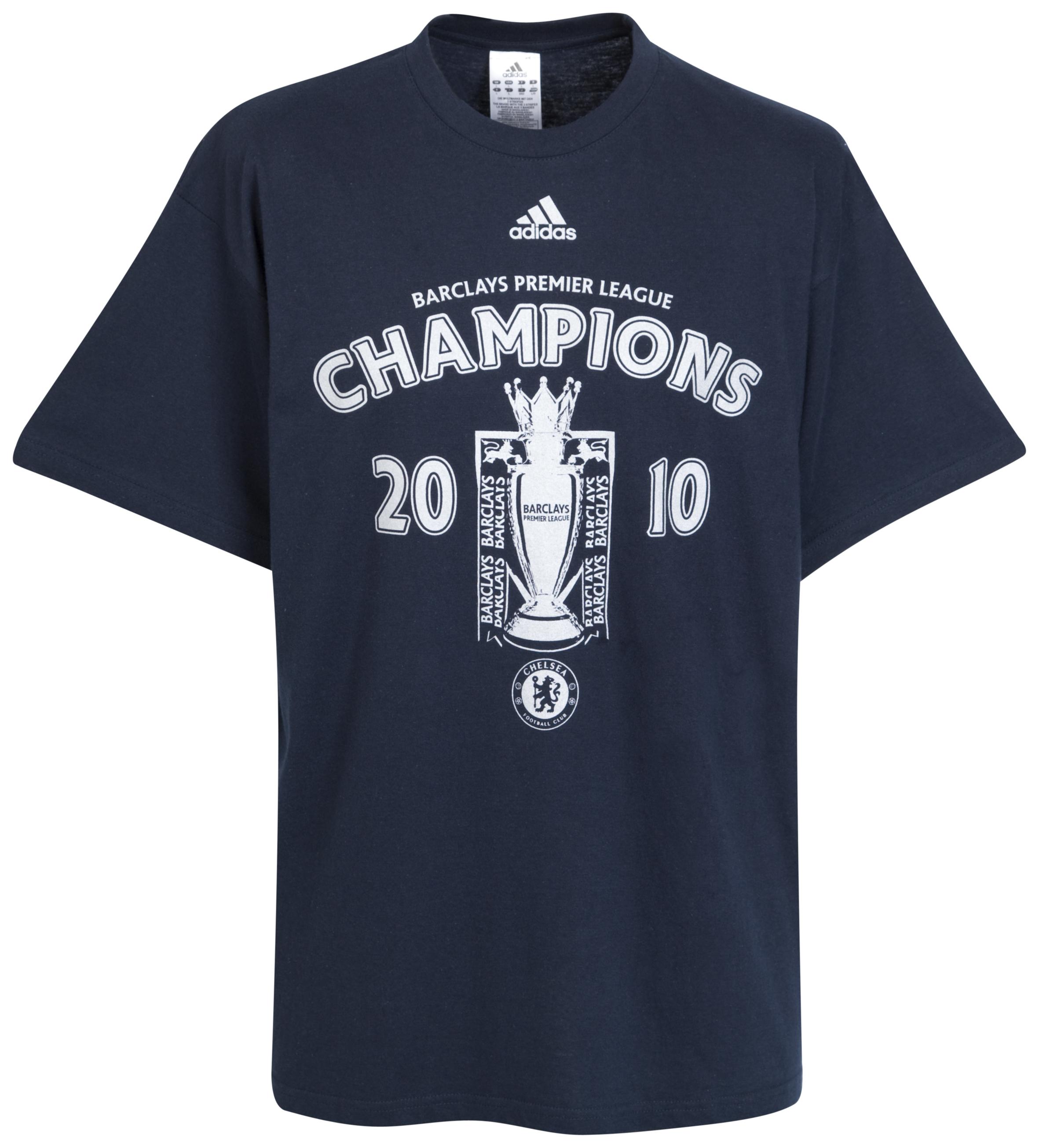 adidas Chelsea Premier League Champions T Shirt Dark NavySilver Kids