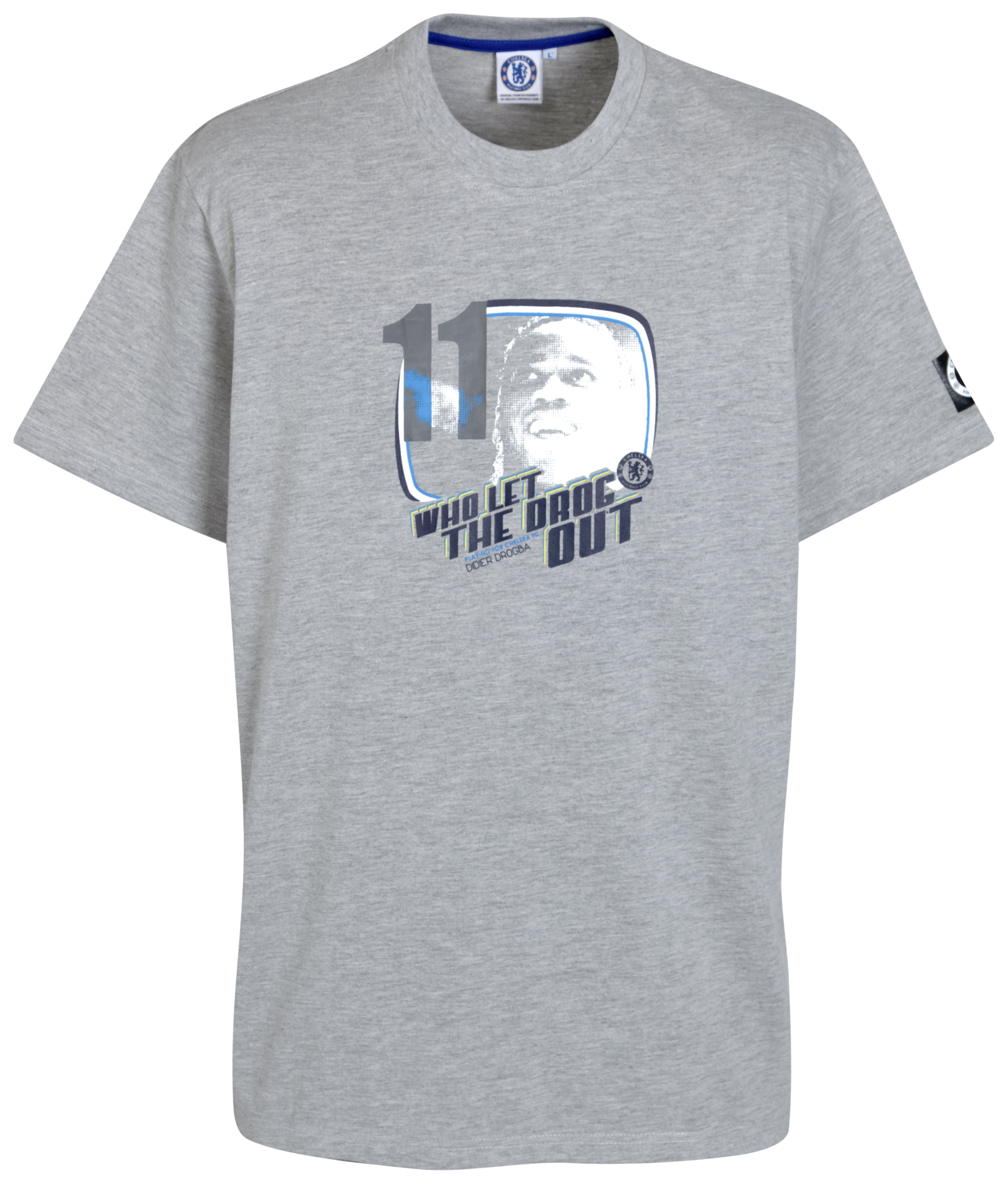 Chelsea Drogba T Shirt Grey Marl