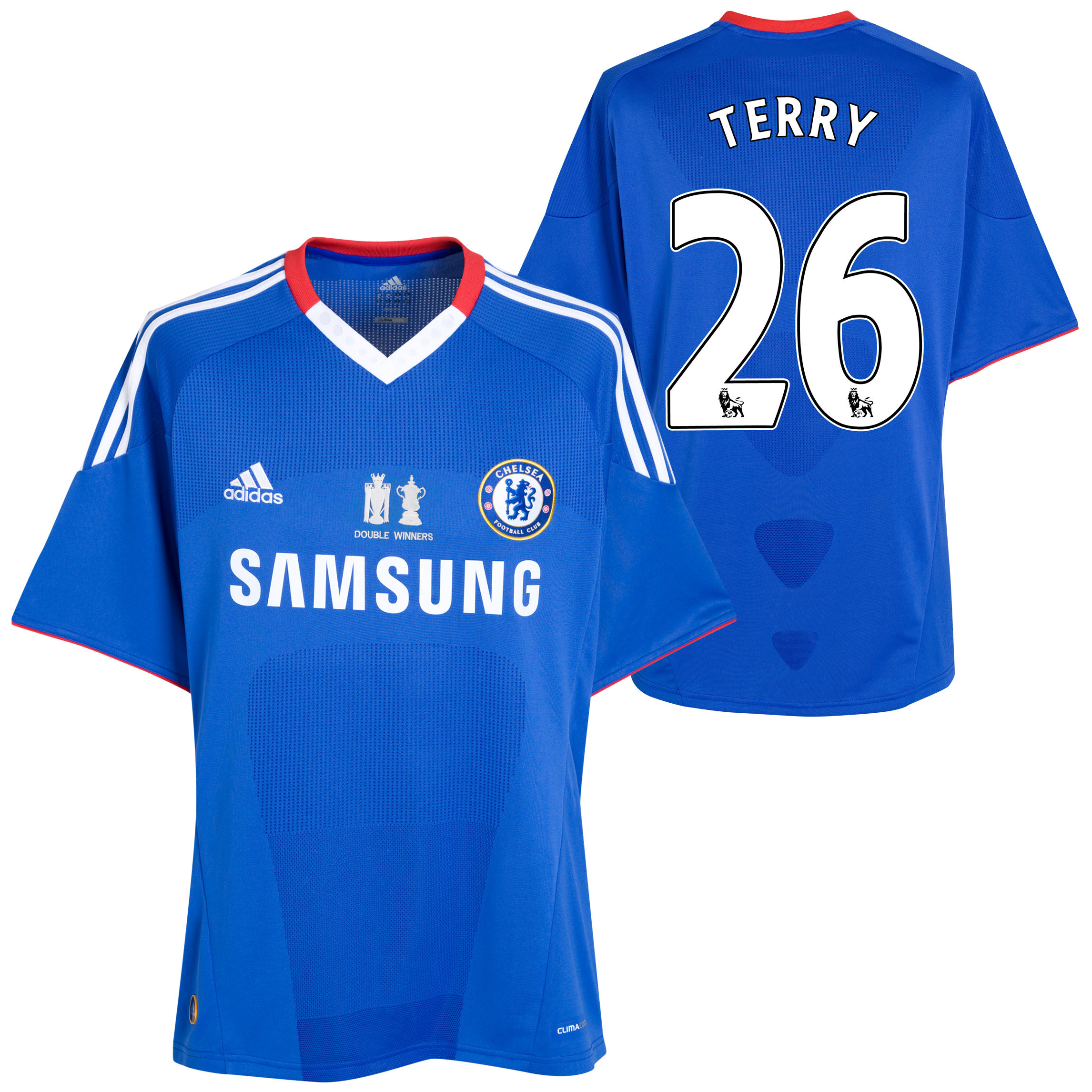 Chelsea Home Shirt 201011 including Double Winners Embroidery with Terry 26 printing Kids