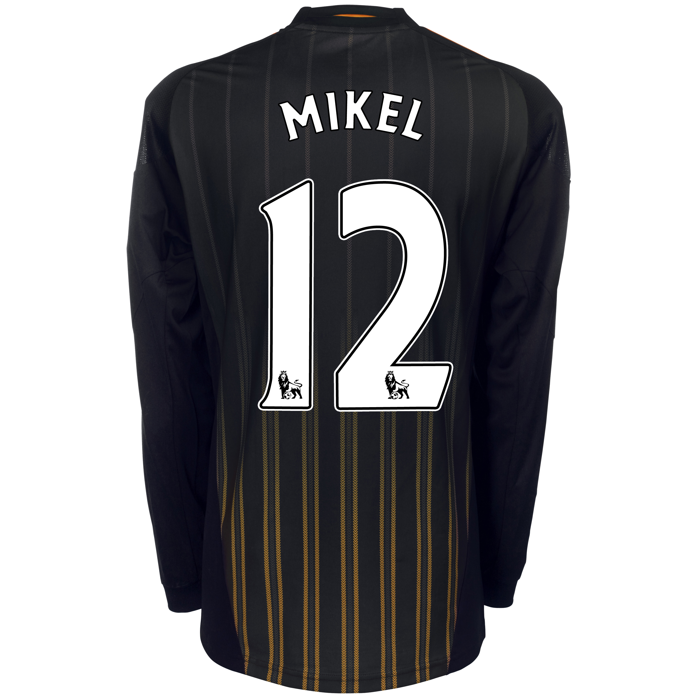 Chelsea Away Shirt 201011 with Mikel 12 printing Long Sleeve