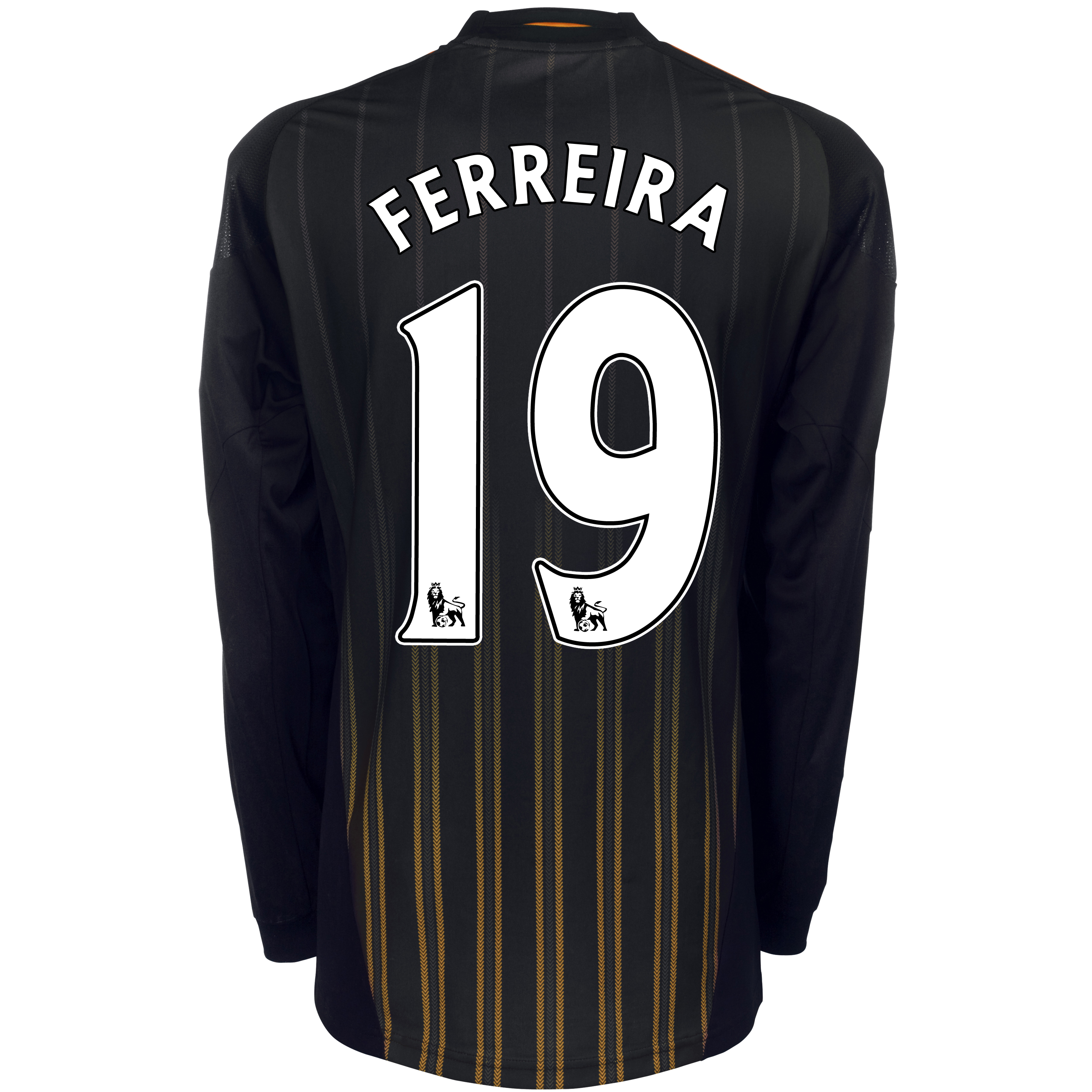 Chelsea Away Shirt 201011 with Ferreira 19 printing Long Sleeve