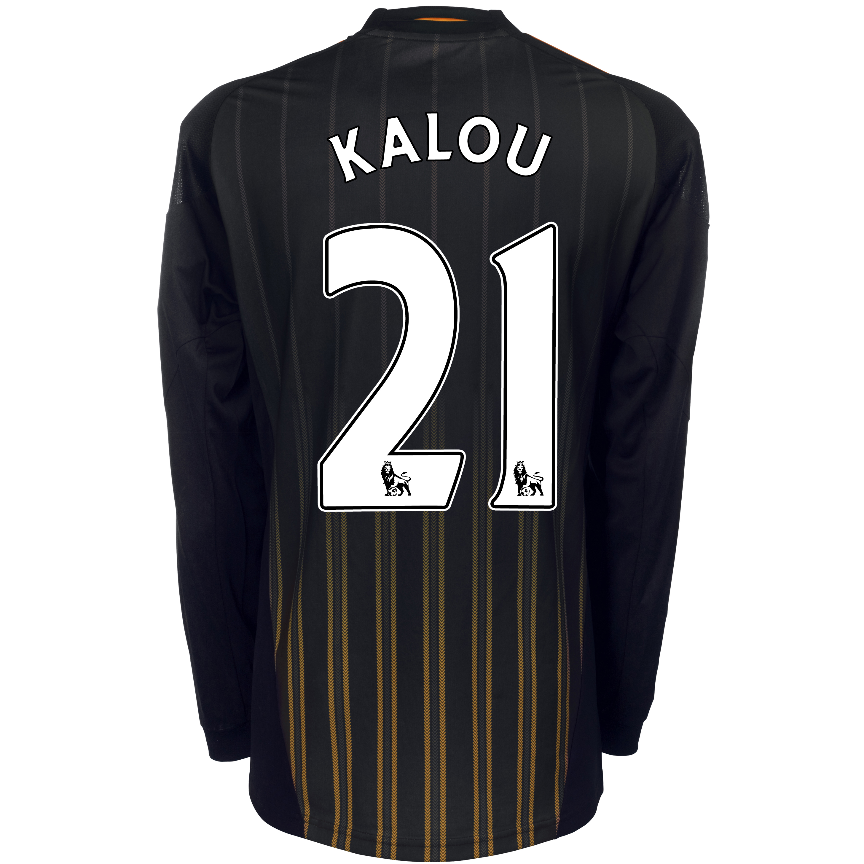 Chelsea Away Shirt 201011 with Kalou 21 printing Long Sleeve