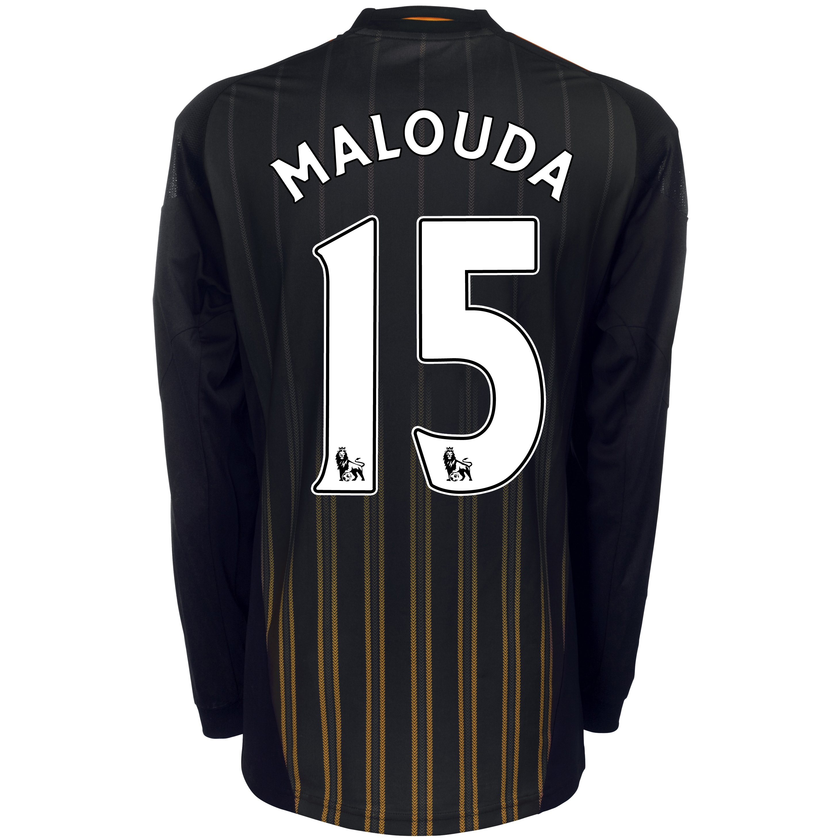 Chelsea Away Shirt 201011 with Malouda 15 printing Long Sleeve Kids