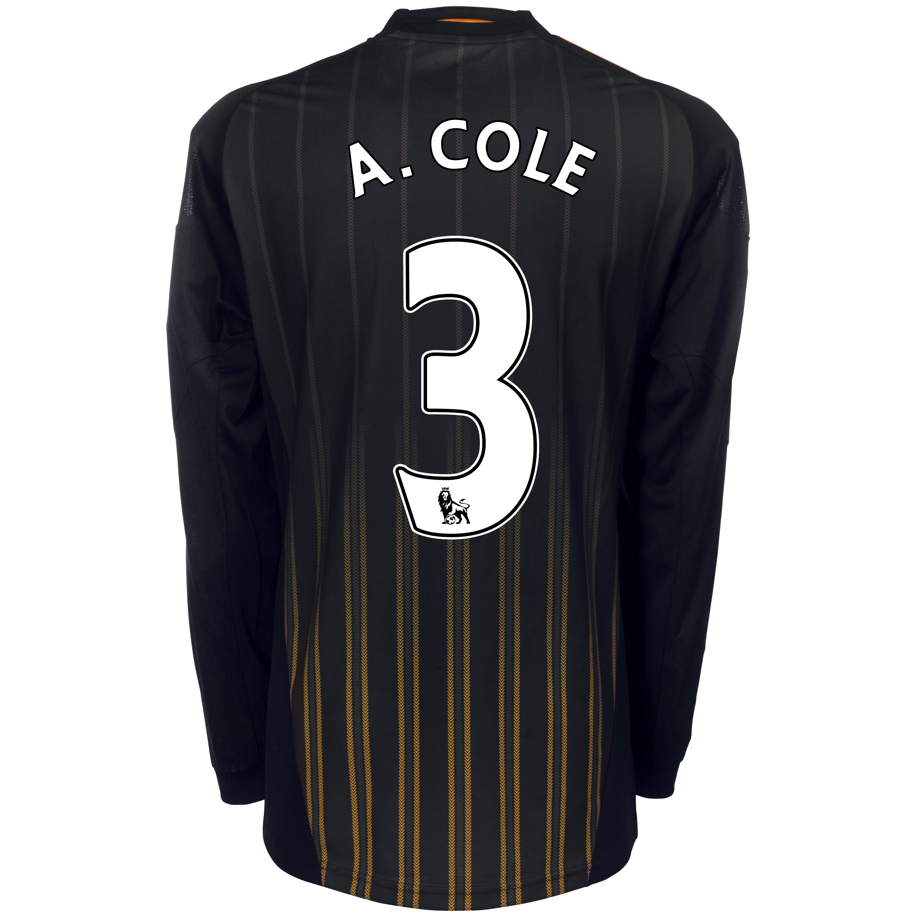 Chelsea Away Shirt 201011 with A Cole 3 printing Long Sleeve Kids