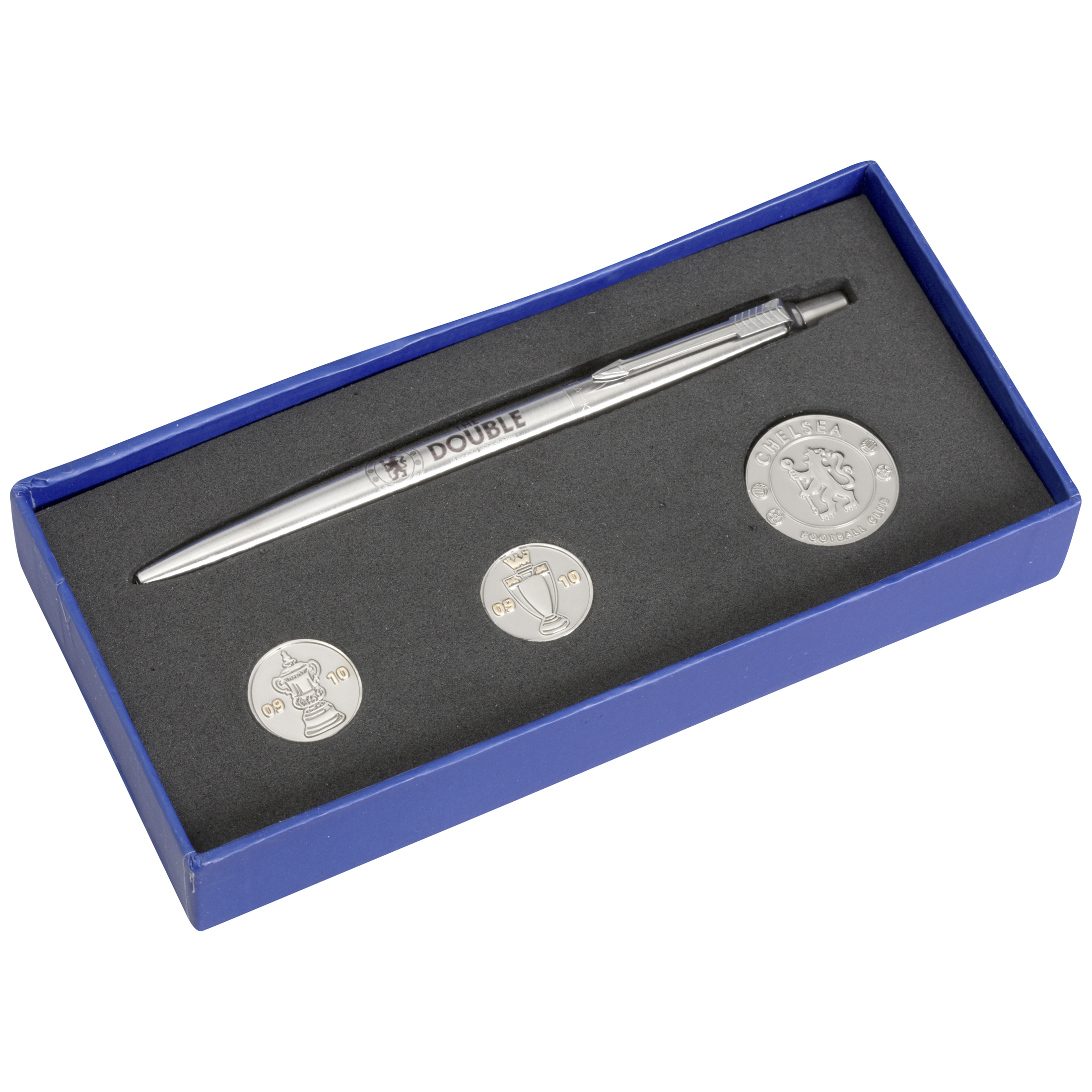 Chelsea Double Winners Boxed Cufflinks Pen And Badge Set