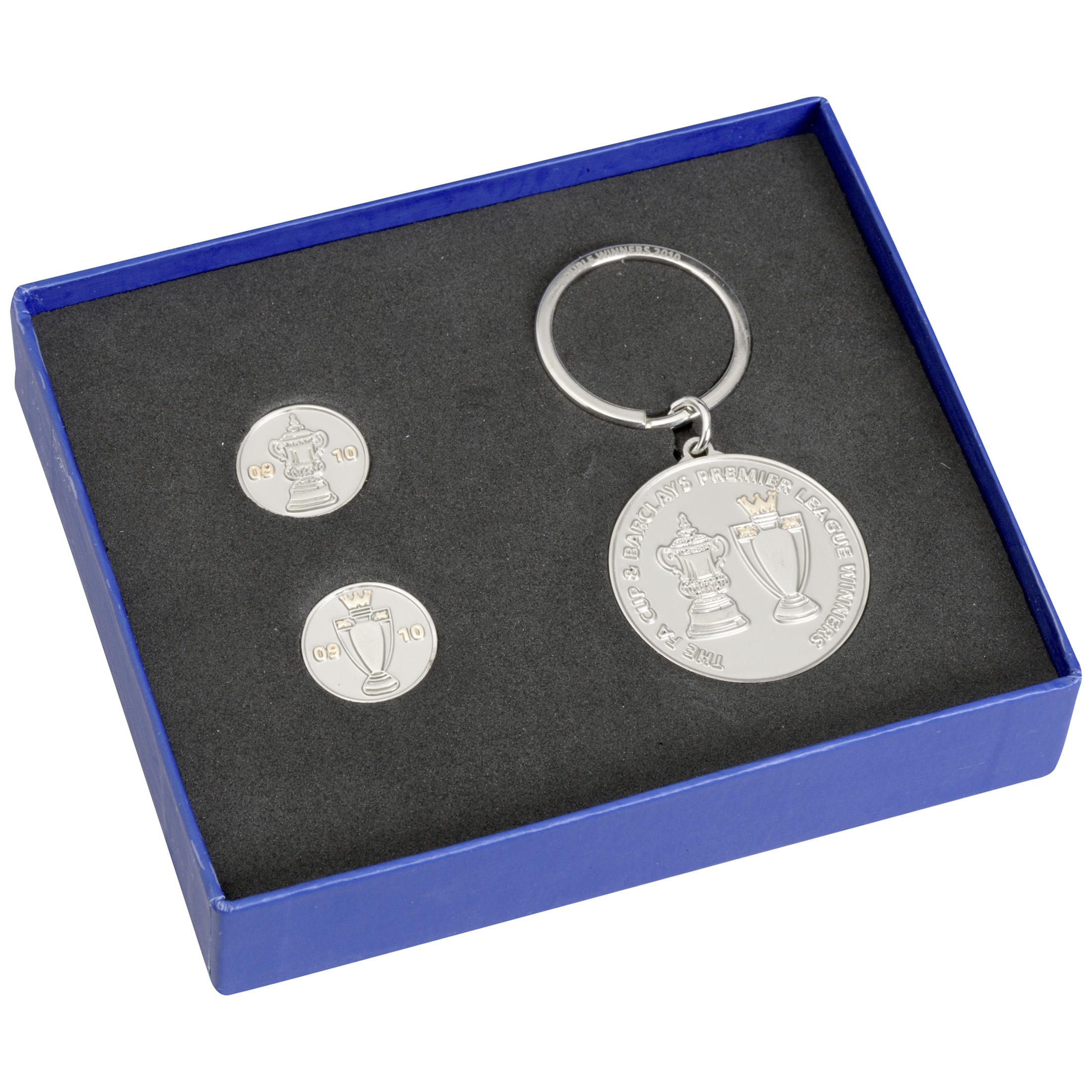 Chelsea Double Winners Boxed Cufflinks And Key Ring Set