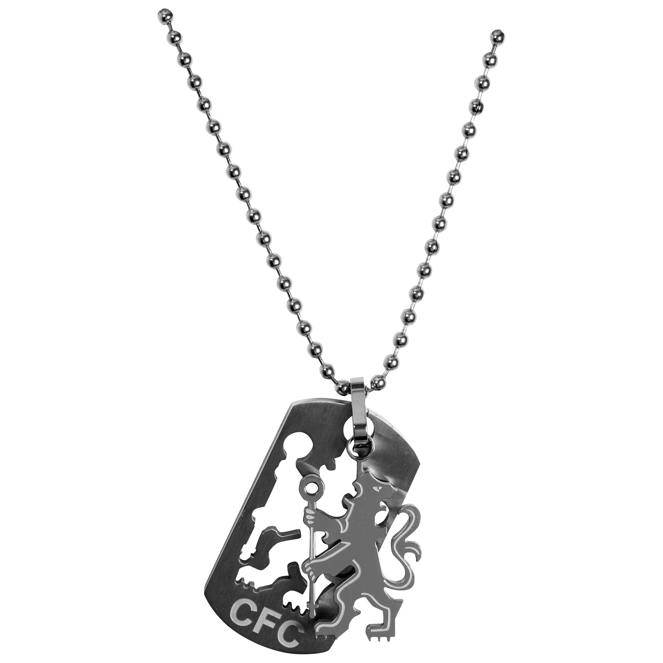 Chelsea Cut Out Lion Dog Tag And Chain Stainless Steel