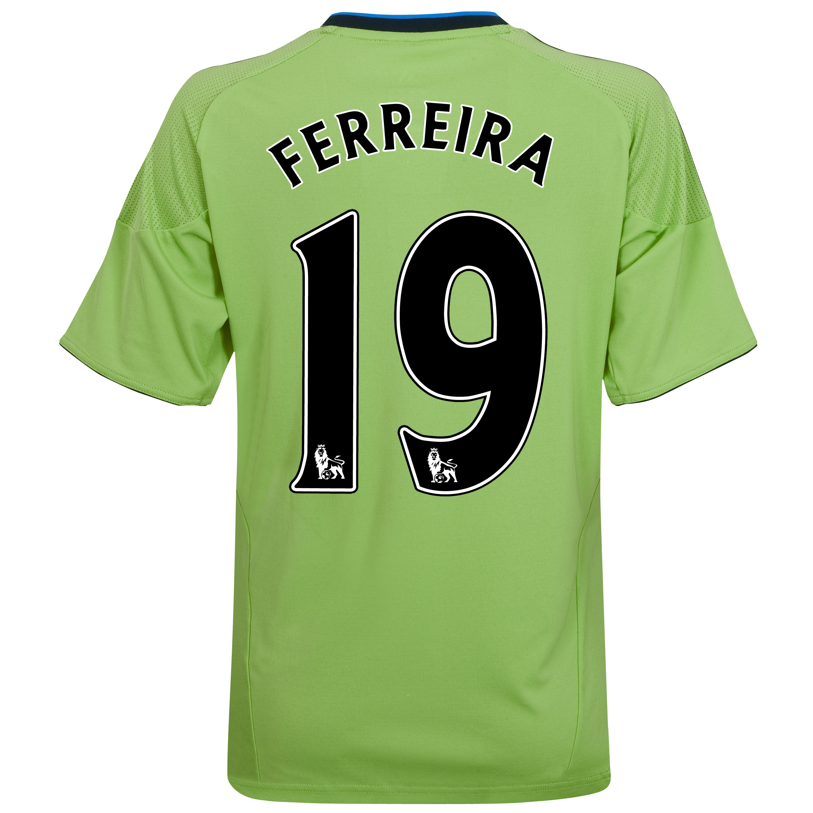 Chelsea Third Shirt 201011 with Ferreira 19 printing Outsize
