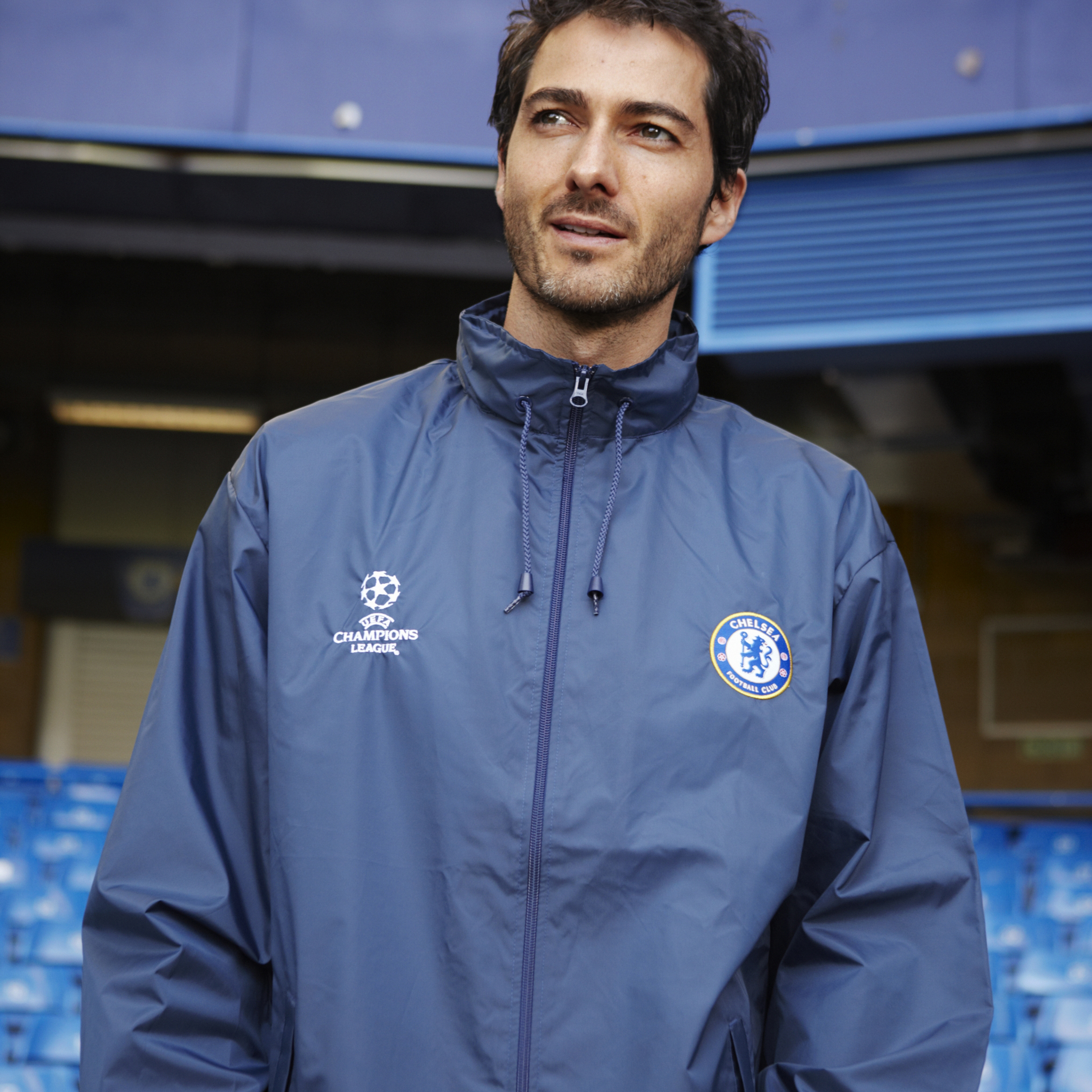 Chelsea Champions League Windbreaker Jacket Navy