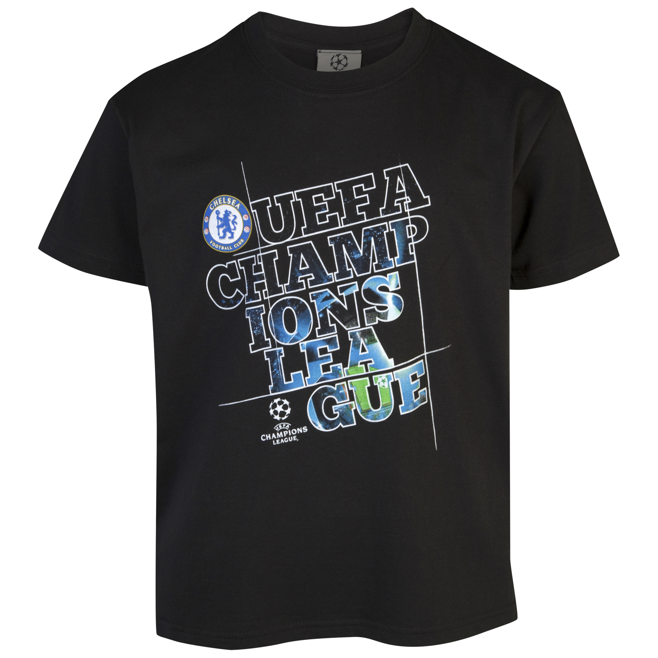 Chelsea Champions League T Shirt Black boys