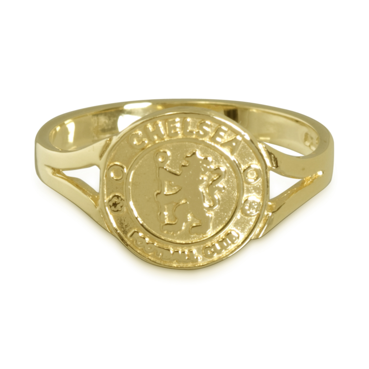 Chelsea Crest Split Shank Ring 9ct Gold