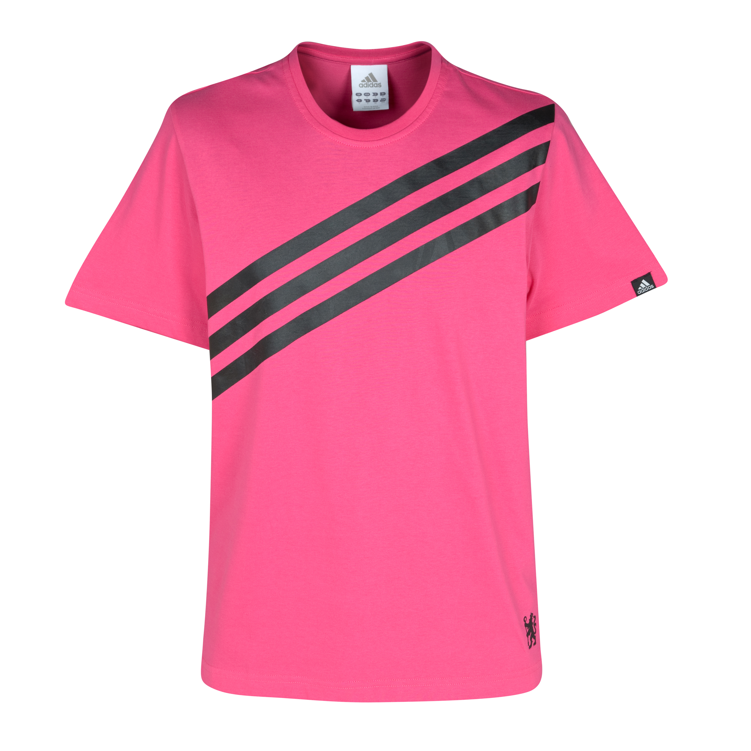 adidas Chelsea Stripes T Shirt Radiant Pink