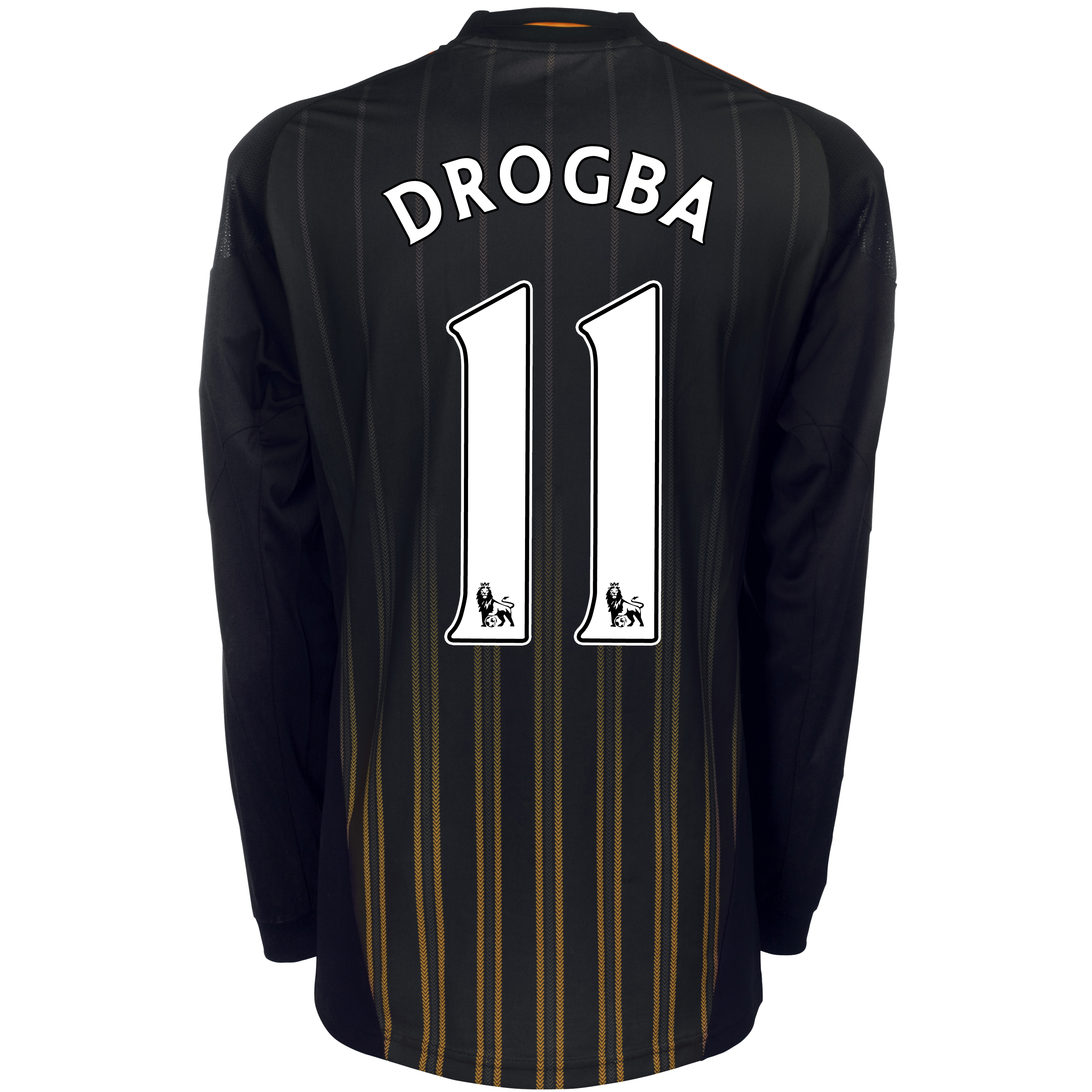 Chelsea Away Shirt 201011 with Drogba 11 printing Long Sleeve