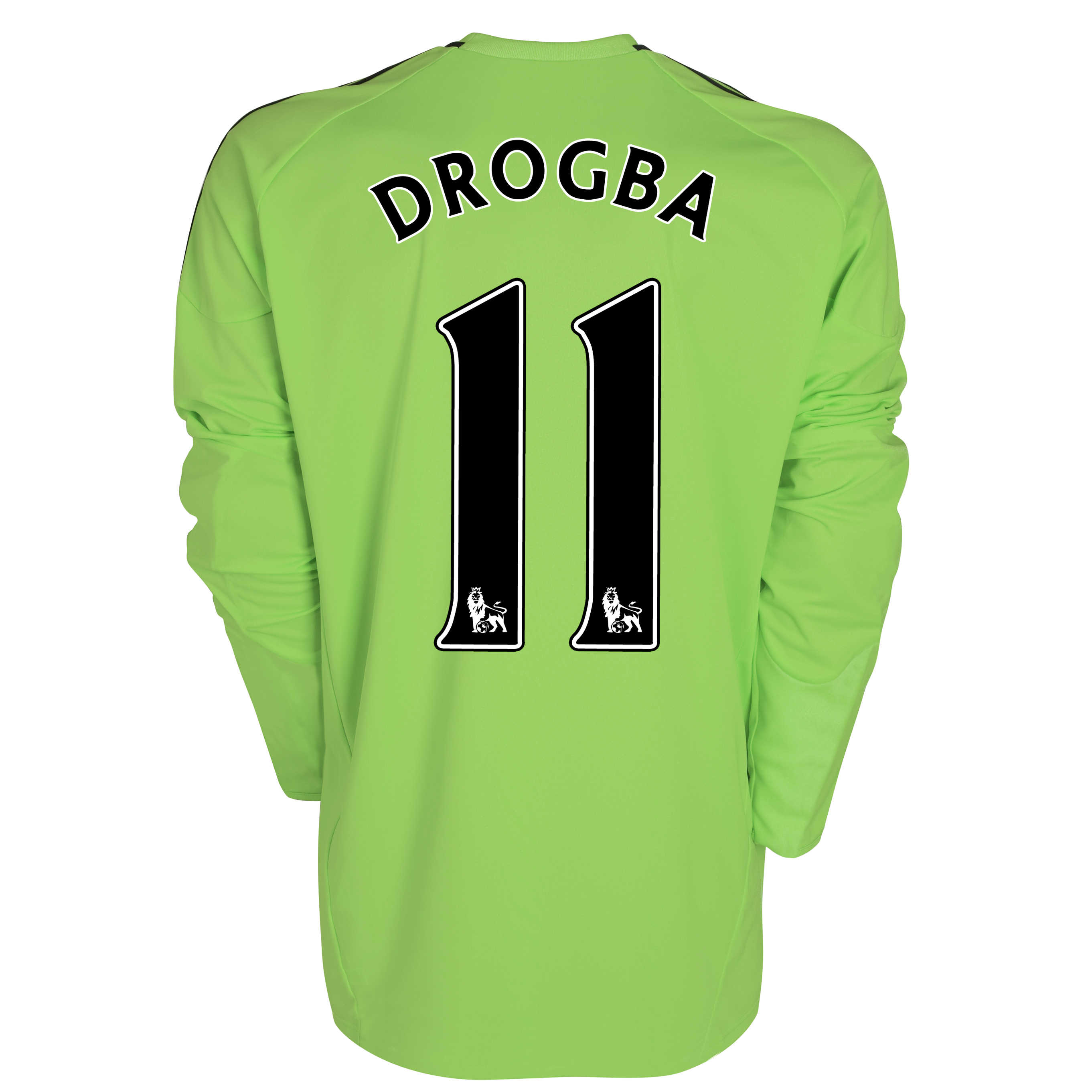 Chelsea Third Shirt 201011 with Drogba 11 printing Long Sleeve Kids