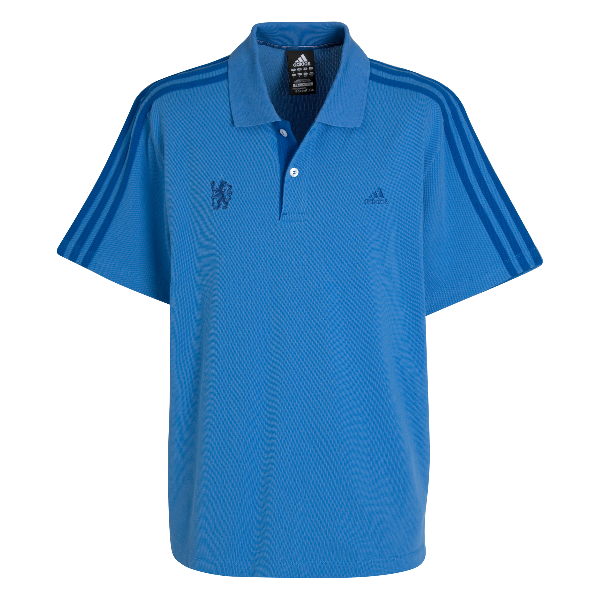 adidas Chelsea Essentials 3 Stripe Polo Fresh Blue