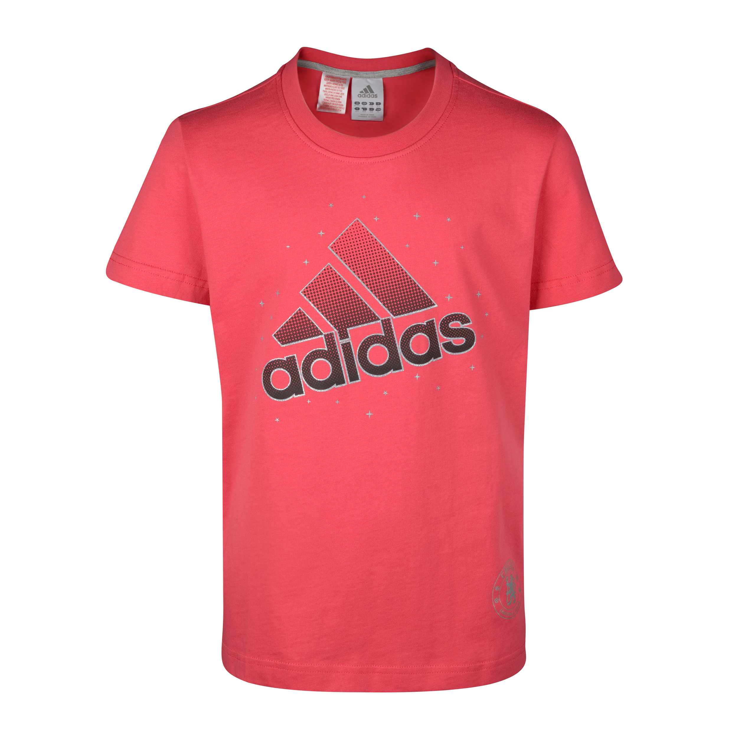 adidas Chelsea Graphic Logo T Shirt Fresh Pink Girls