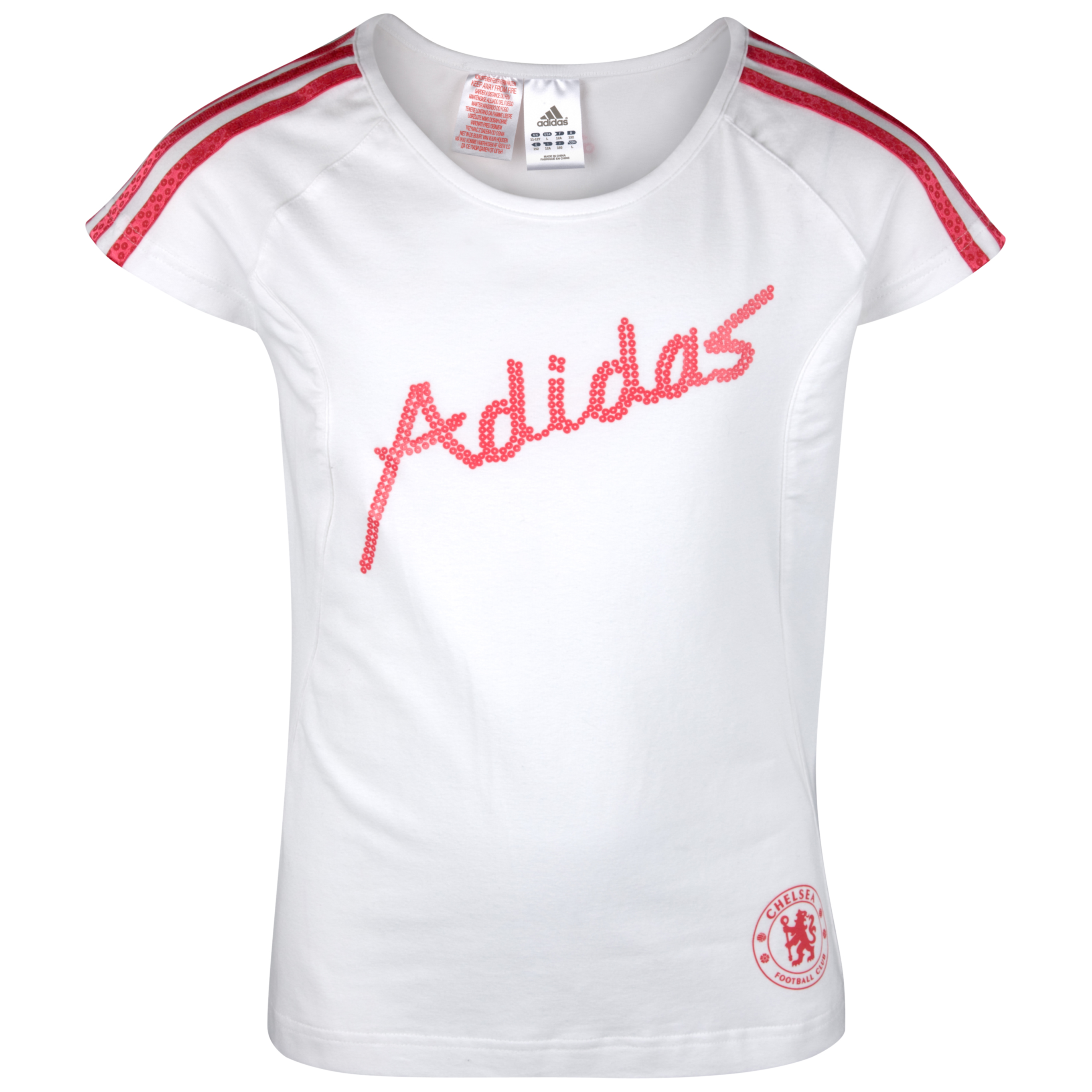 adidas Chelsea Logo T Shirt White Girls