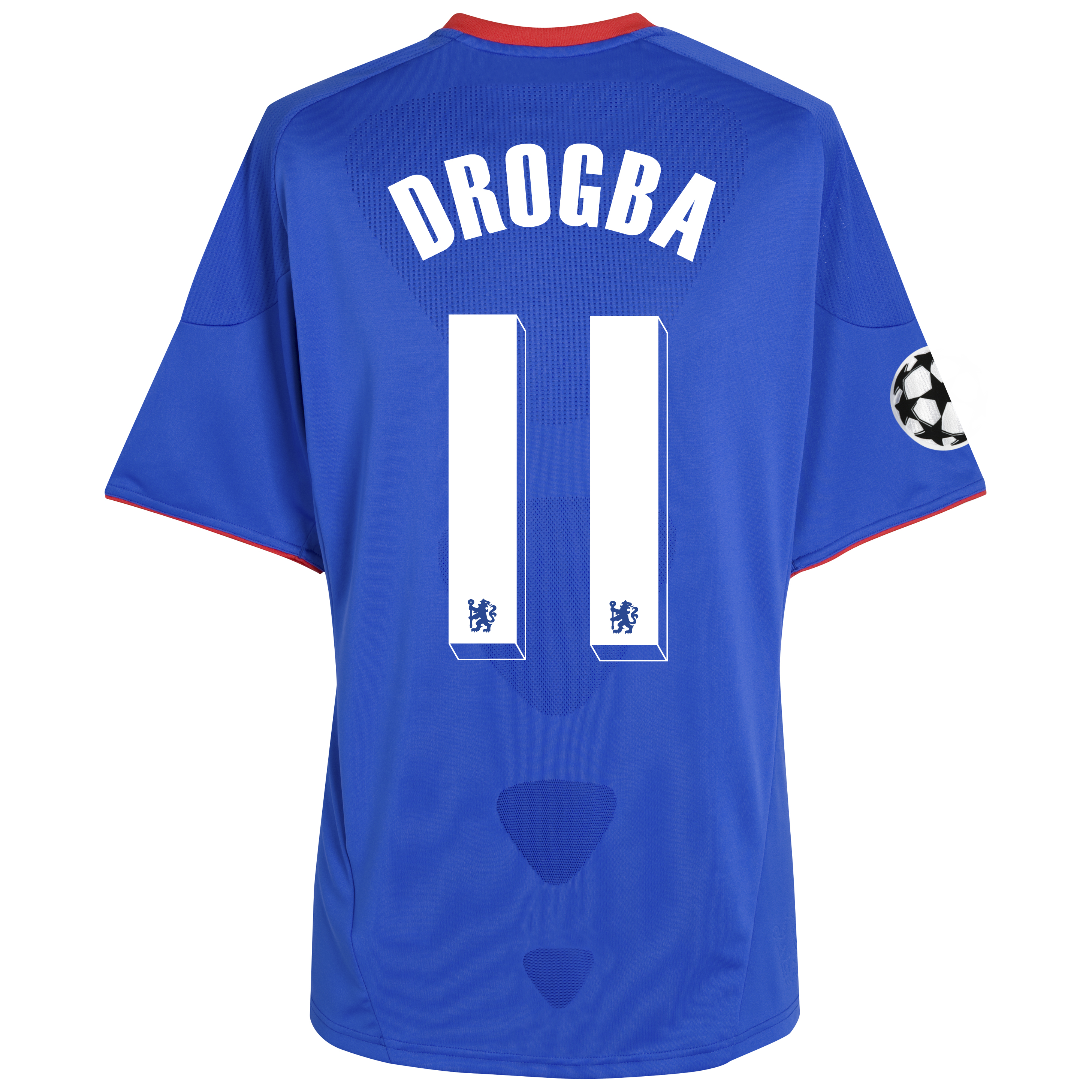 Chelsea UEFA Champions League Home Shirt 201011 with Drogba 11 Printing Outsize
