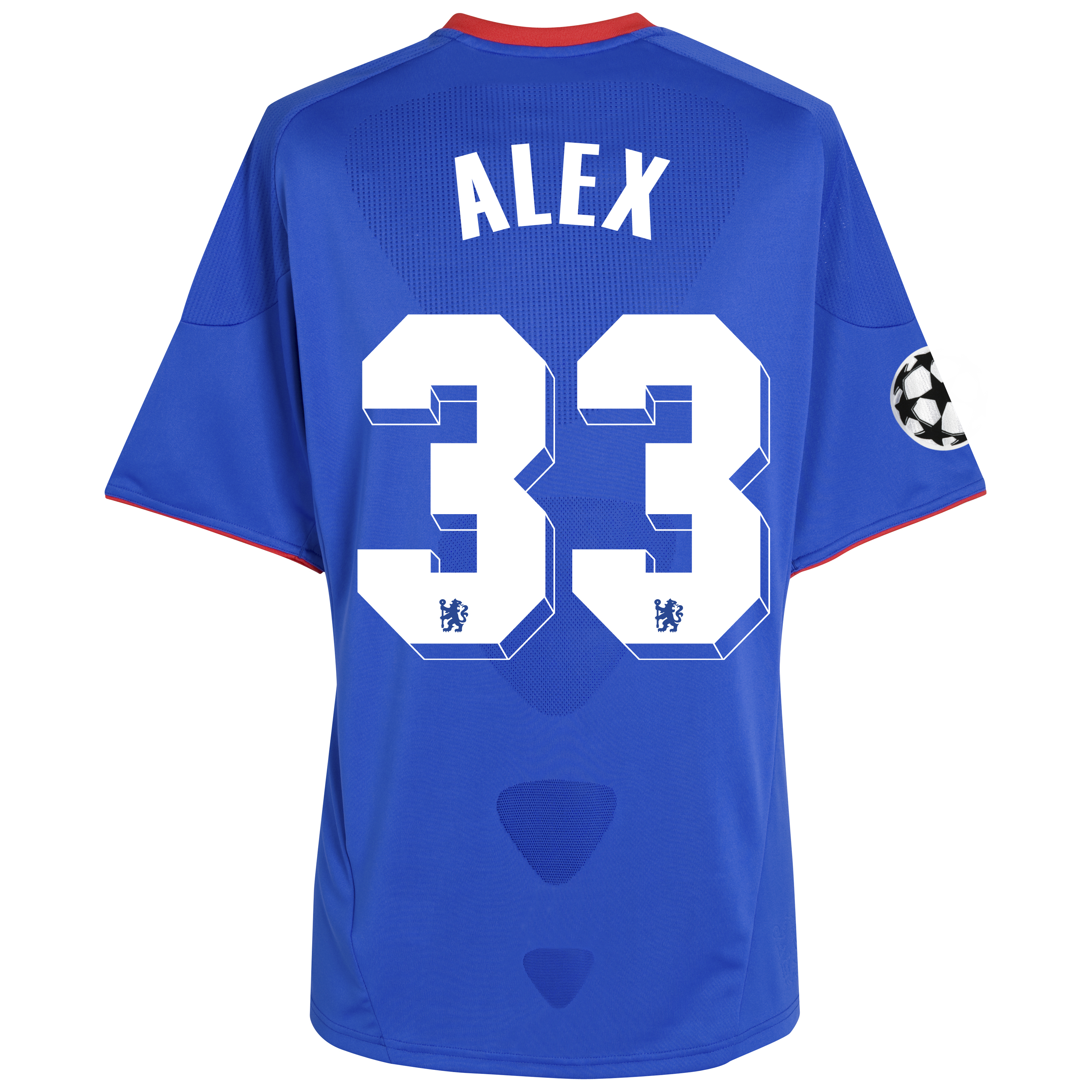 Chelsea UEFA Champions League Home Shirt 201011 with Alex 33 Printing Outsize
