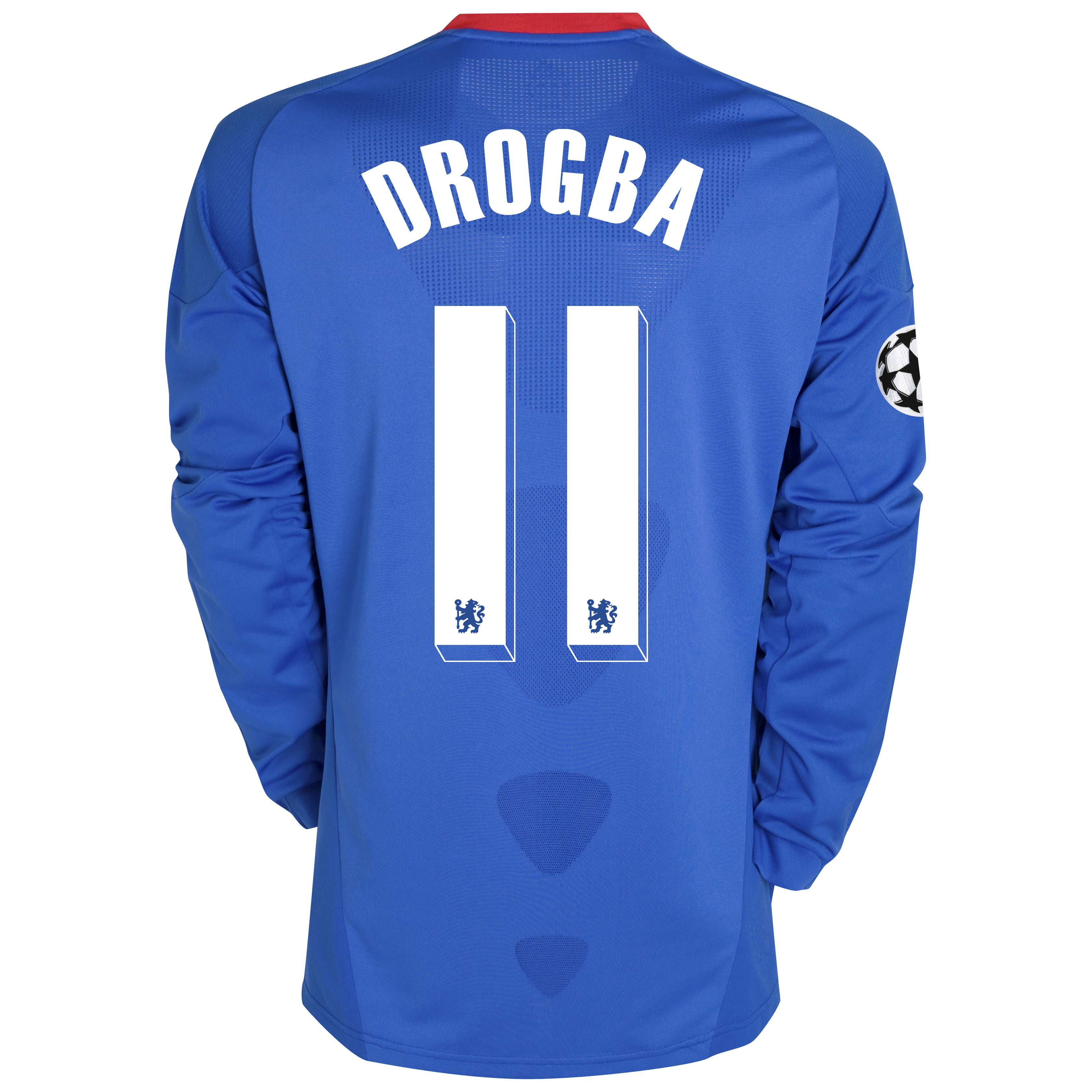 Chelsea UEFA Champions League Home Shirt 201011 with Drogba 11 Printing Long Sleeve