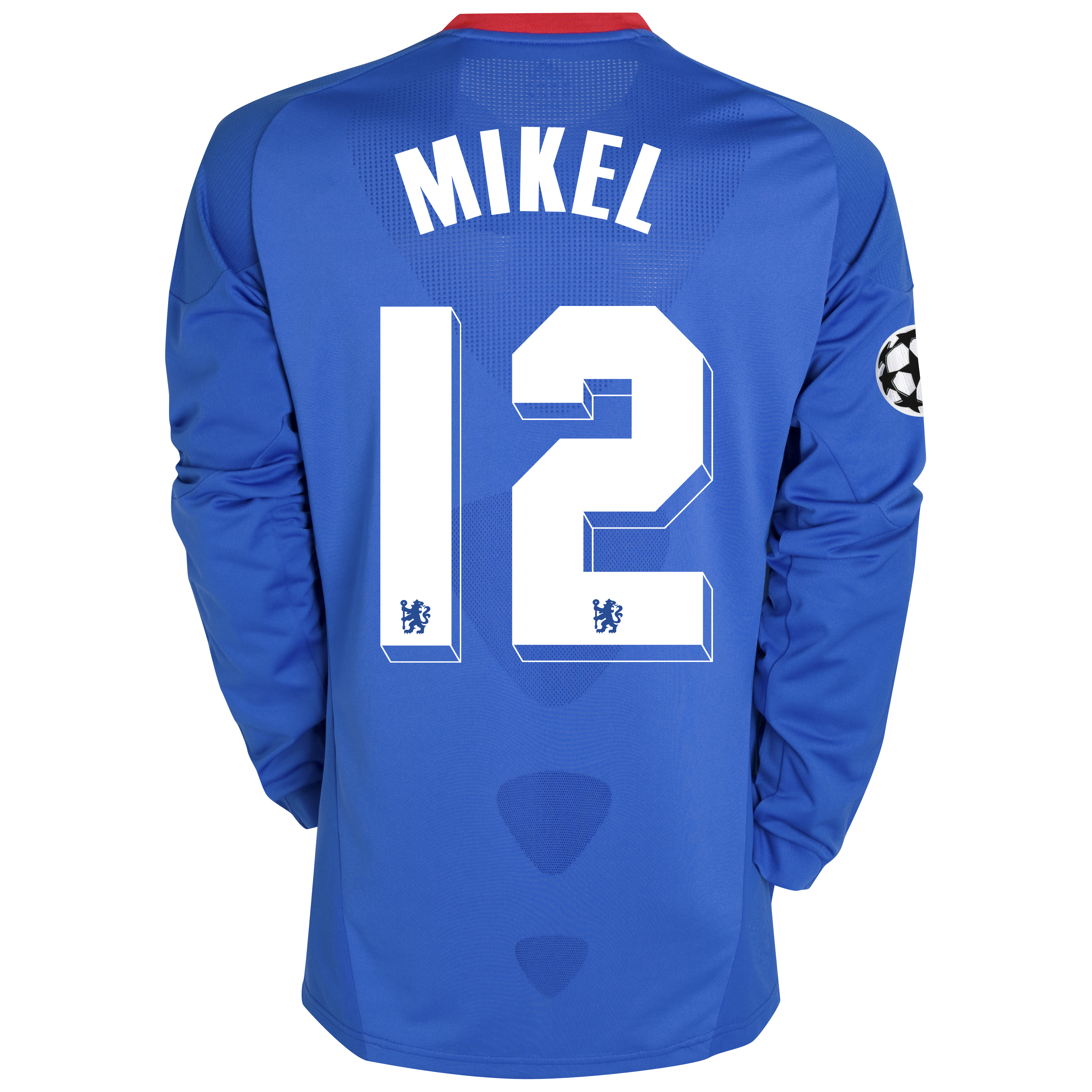Chelsea UEFA Champions League Home Shirt 201011 with Mikel 12 Printing Long Sleeve