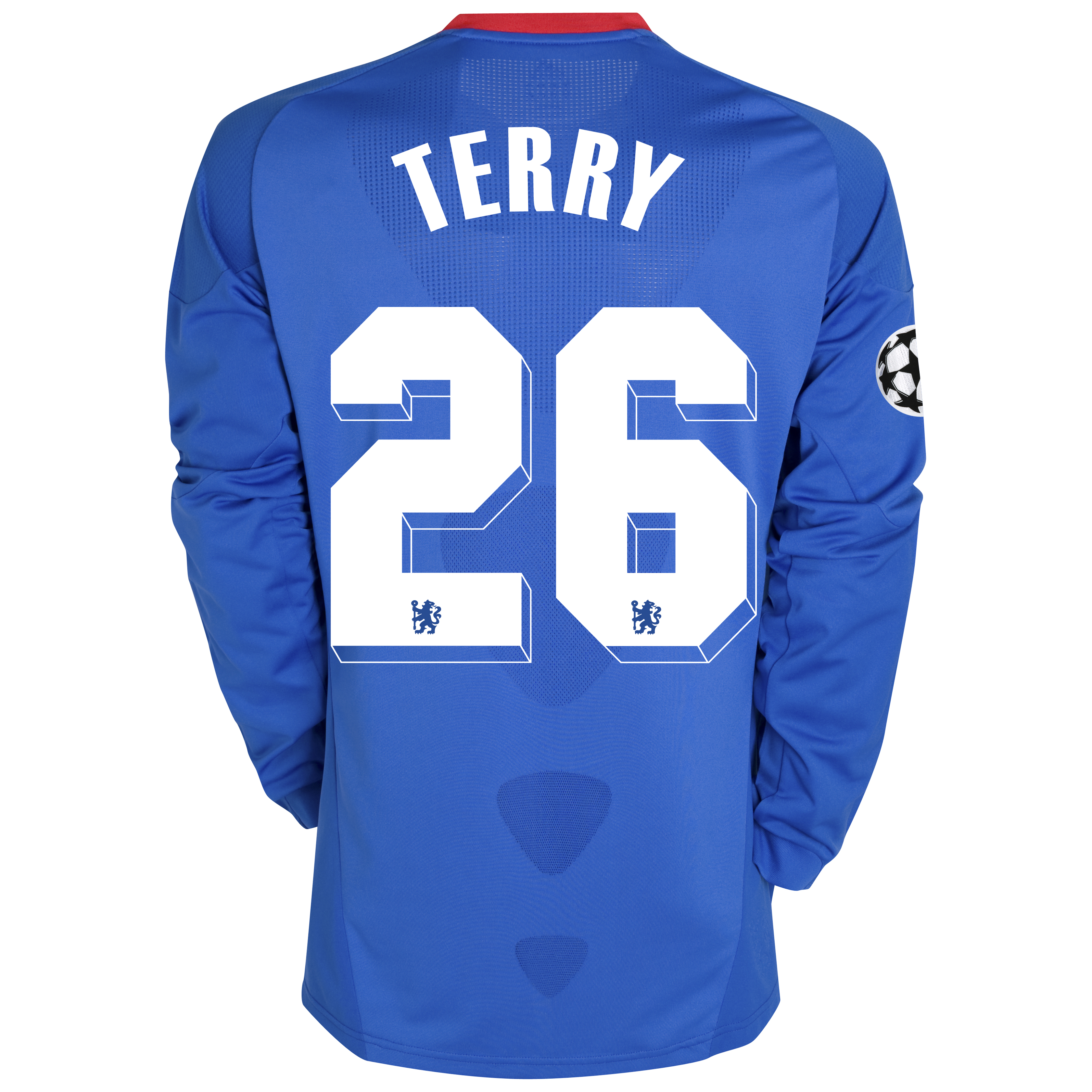 Chelsea UEFA Champions League Home Shirt 201011 with Terry 26 Printing Long Sleeve