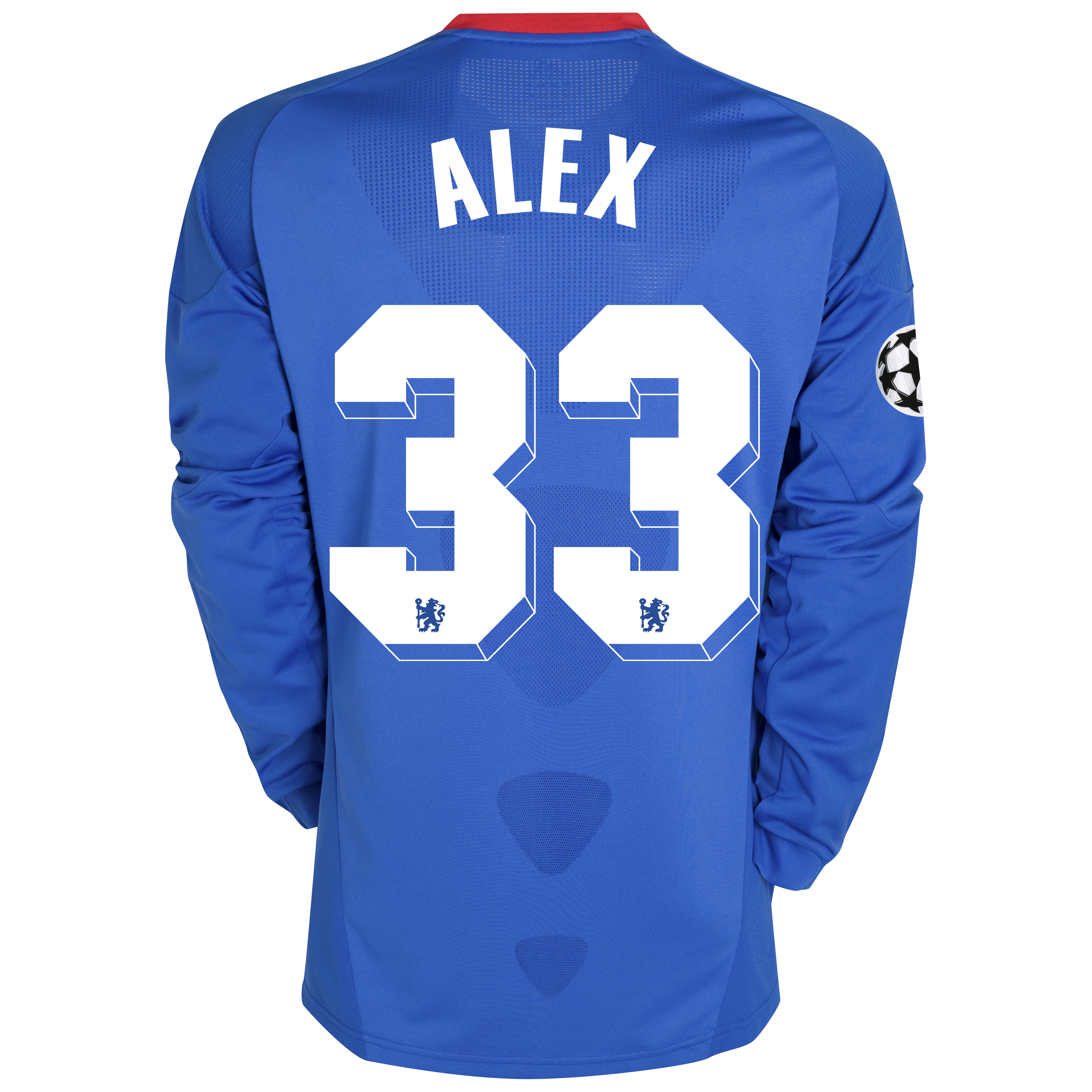 Chelsea UEFA Champions League Home Shirt 201011 with Alex 33 Printing Long Sleeve