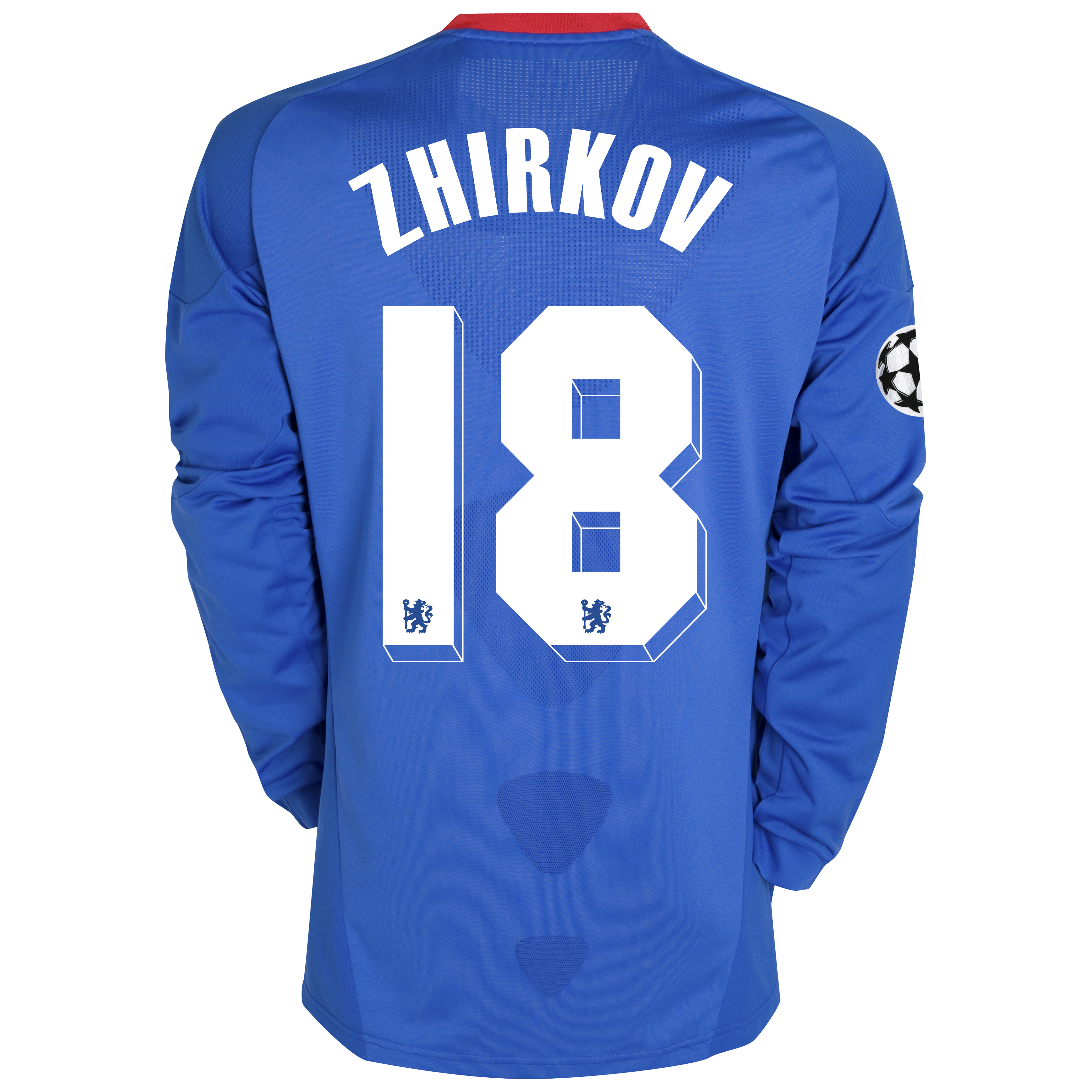 Chelsea UEFA Champions League Home Shirt 201011 with Zhirkov 18 Printing Long Sleeve