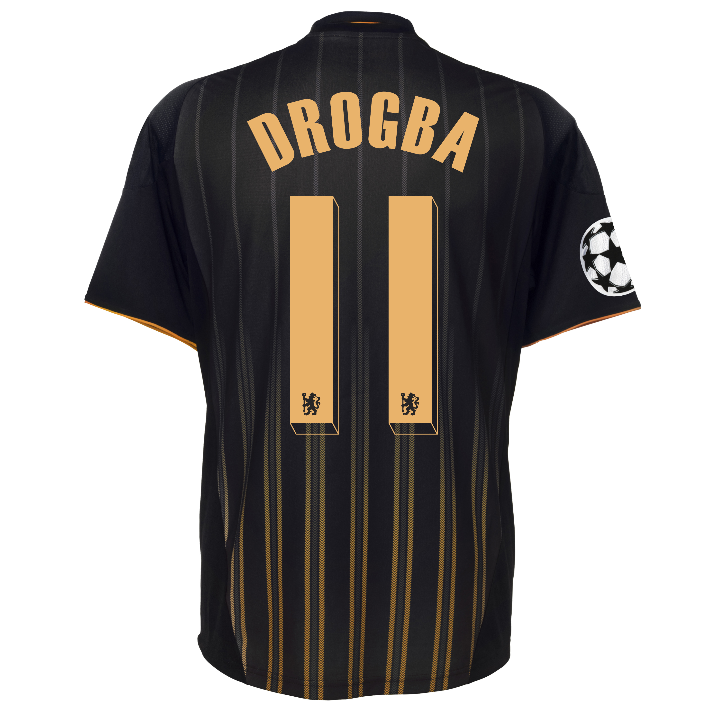 Chelsea UEFA Champions League Away Shirt 201011 with Drogba 11 printing
