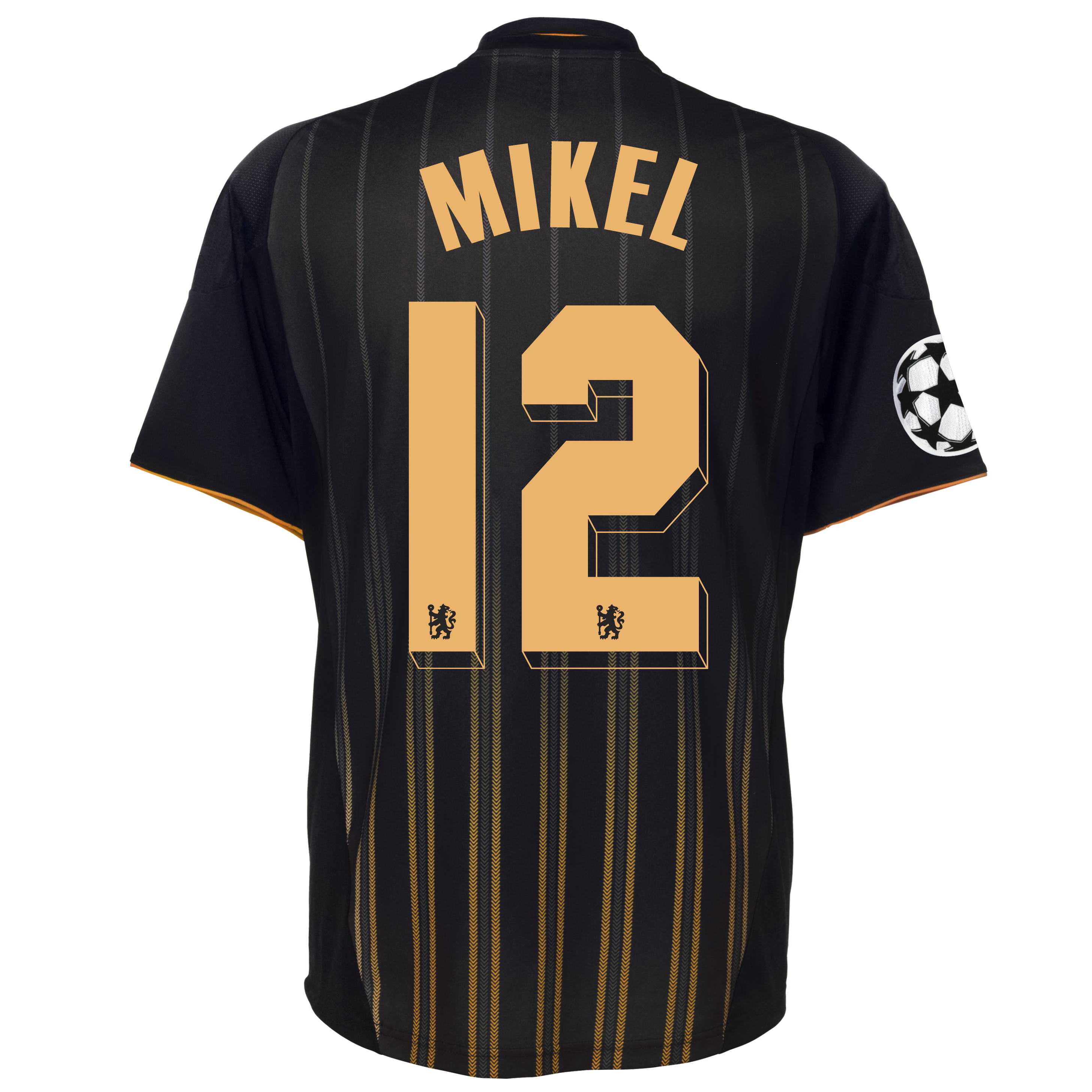 Chelsea UEFA Champions League Away Shirt 201011 with Mikel 12 Printing Outsize