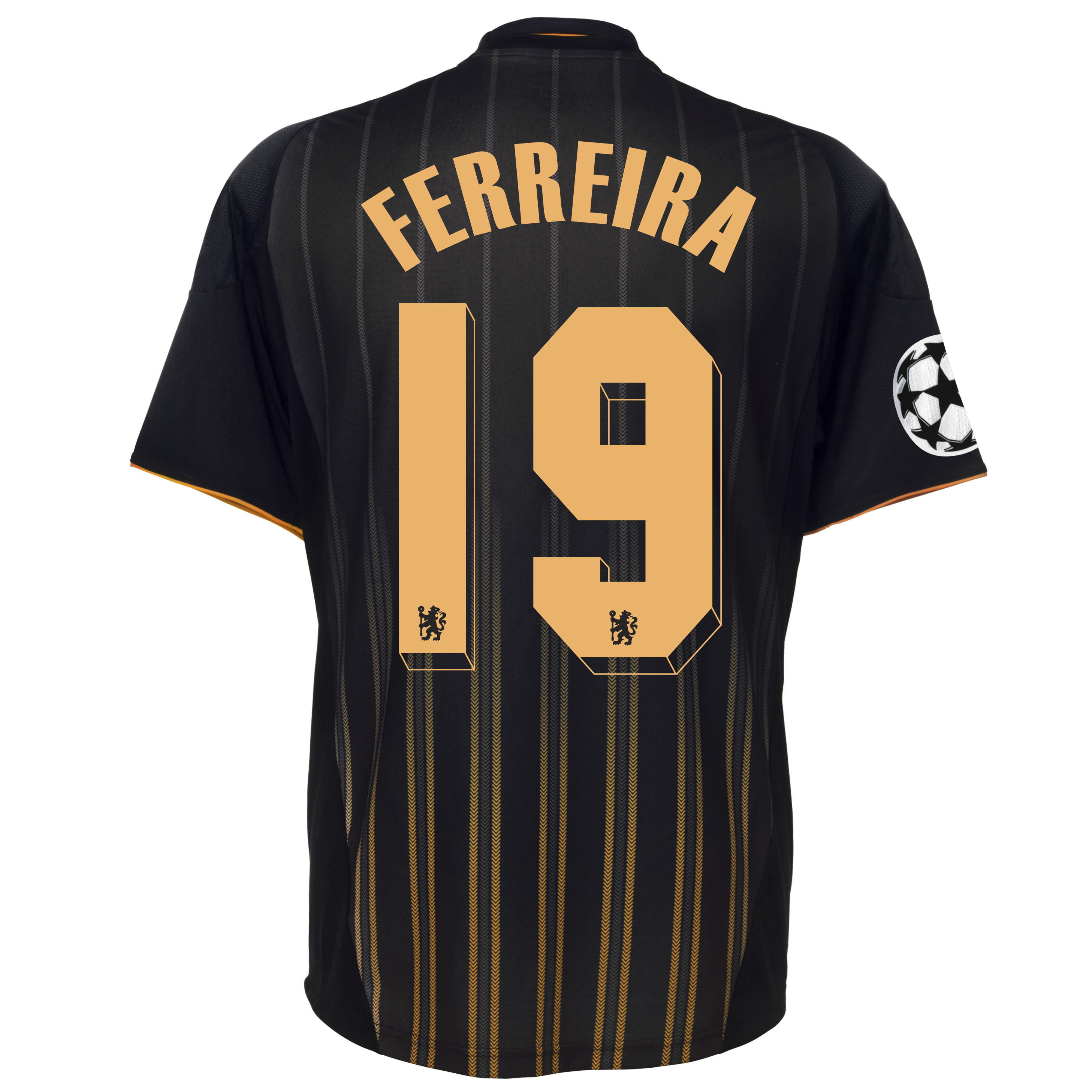 Chelsea UEFA Champions League Away Shirt 201011 with Ferreira 19 Printing Outsize