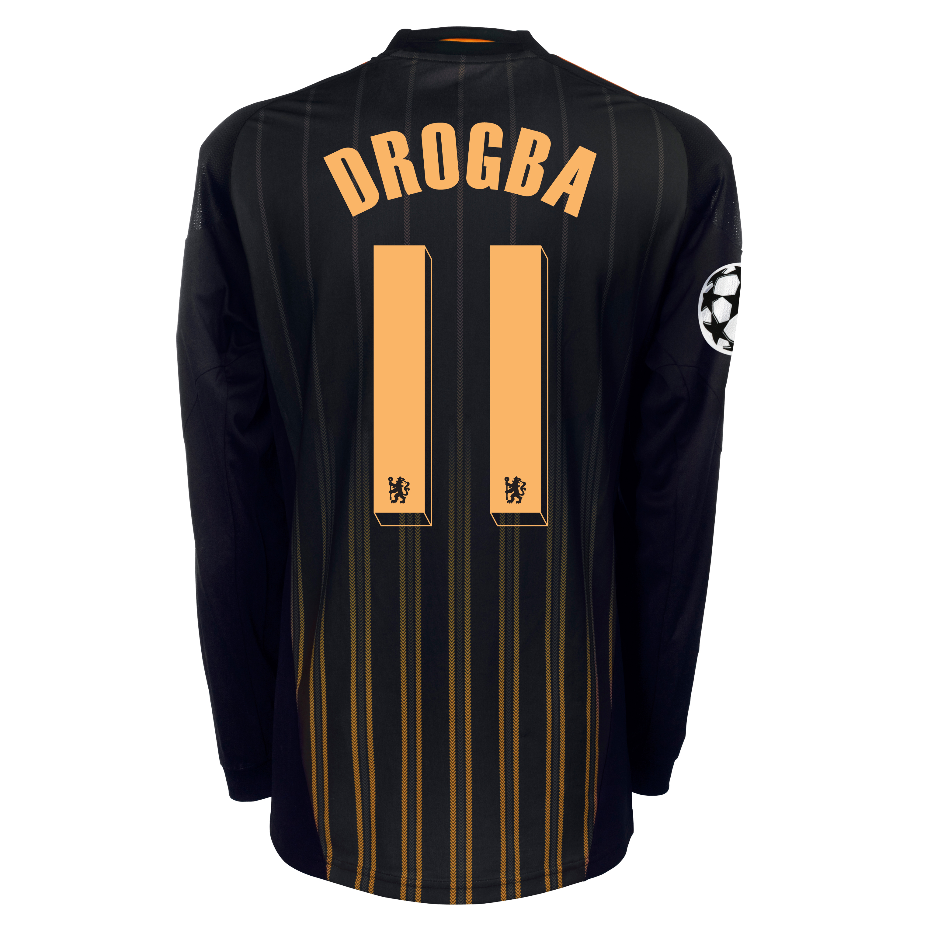 Chelsea UEFA Champions League Away Shirt 201011 with Drogba 11 Printing Long Sleeve