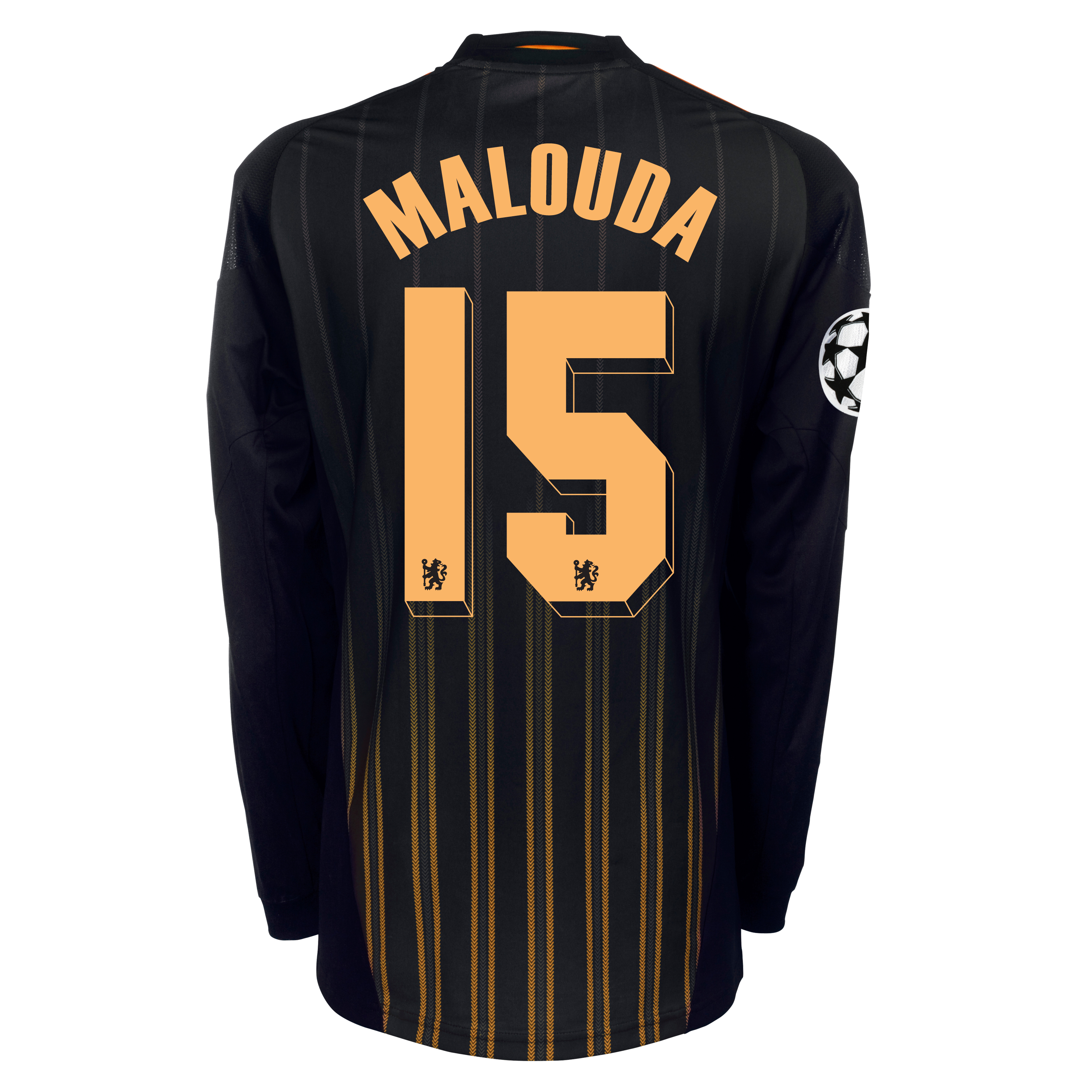 Chelsea UEFA Champions League Away Shirt 201011 with Malouda 15 Printing Long Sleeve