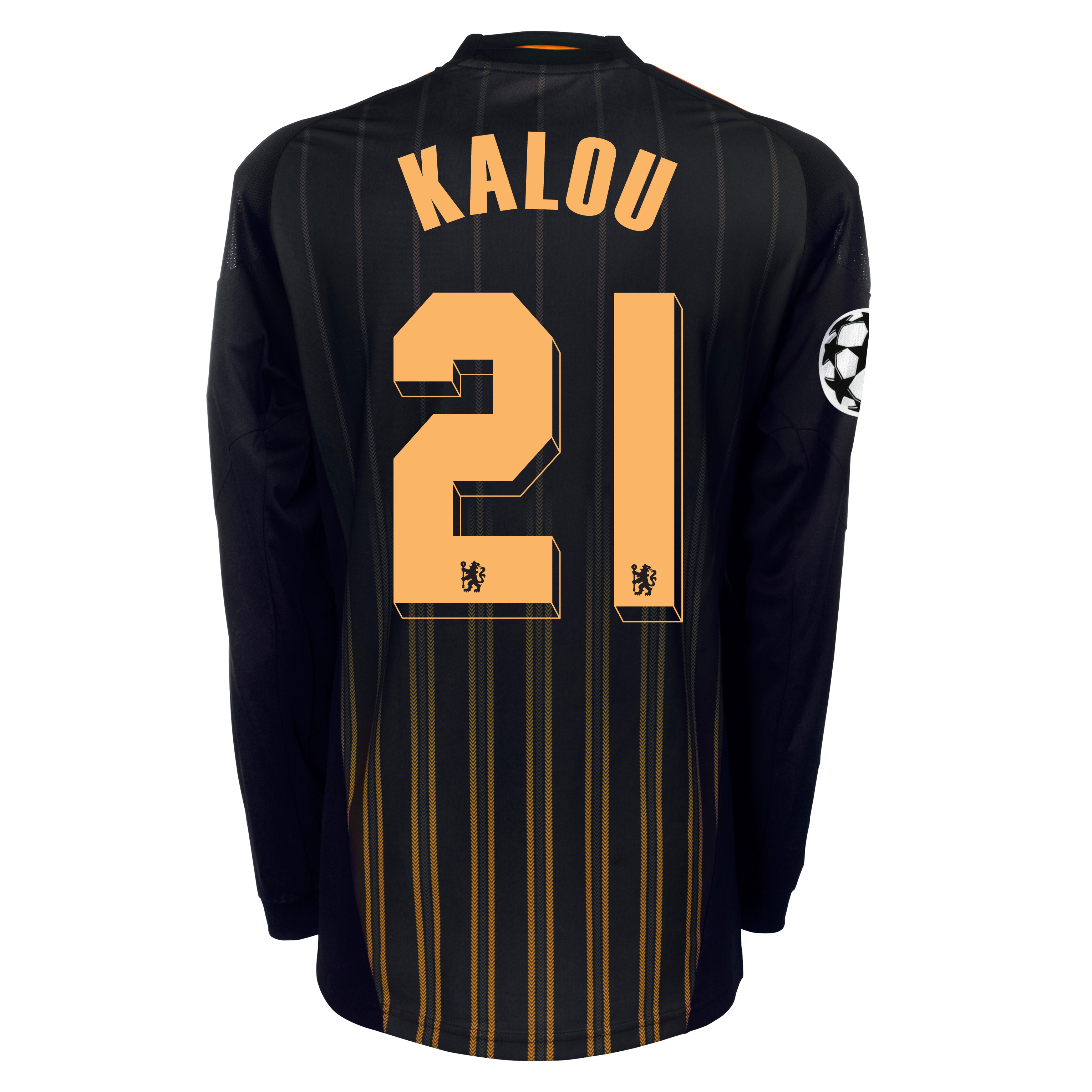 Chelsea UEFA Champions League Away Shirt 201011 with Kalou 21 Printing Long Sleeve