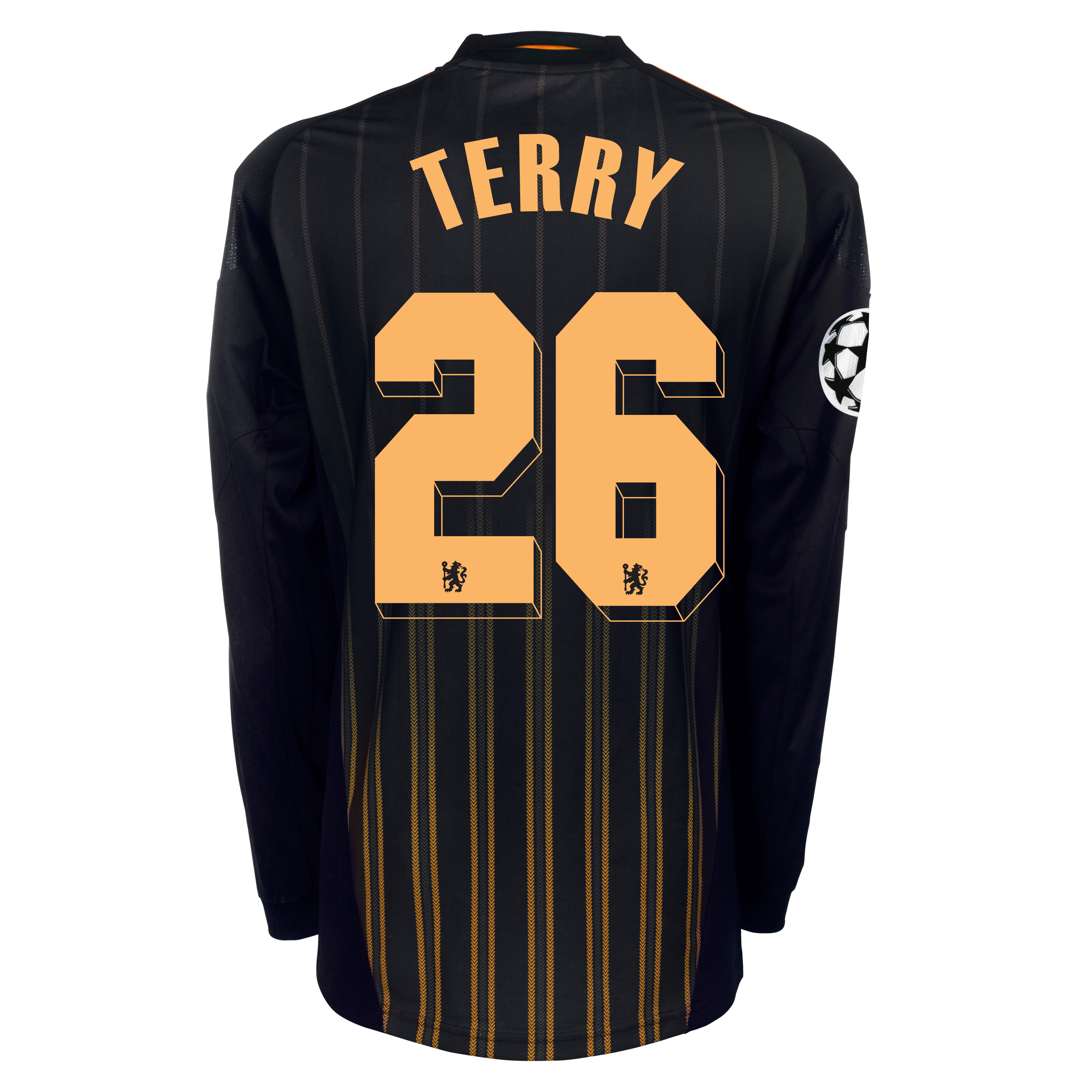 Chelsea UEFA Champions League Away Shirt 201011 with Terry 26 Printing Long Sleeve