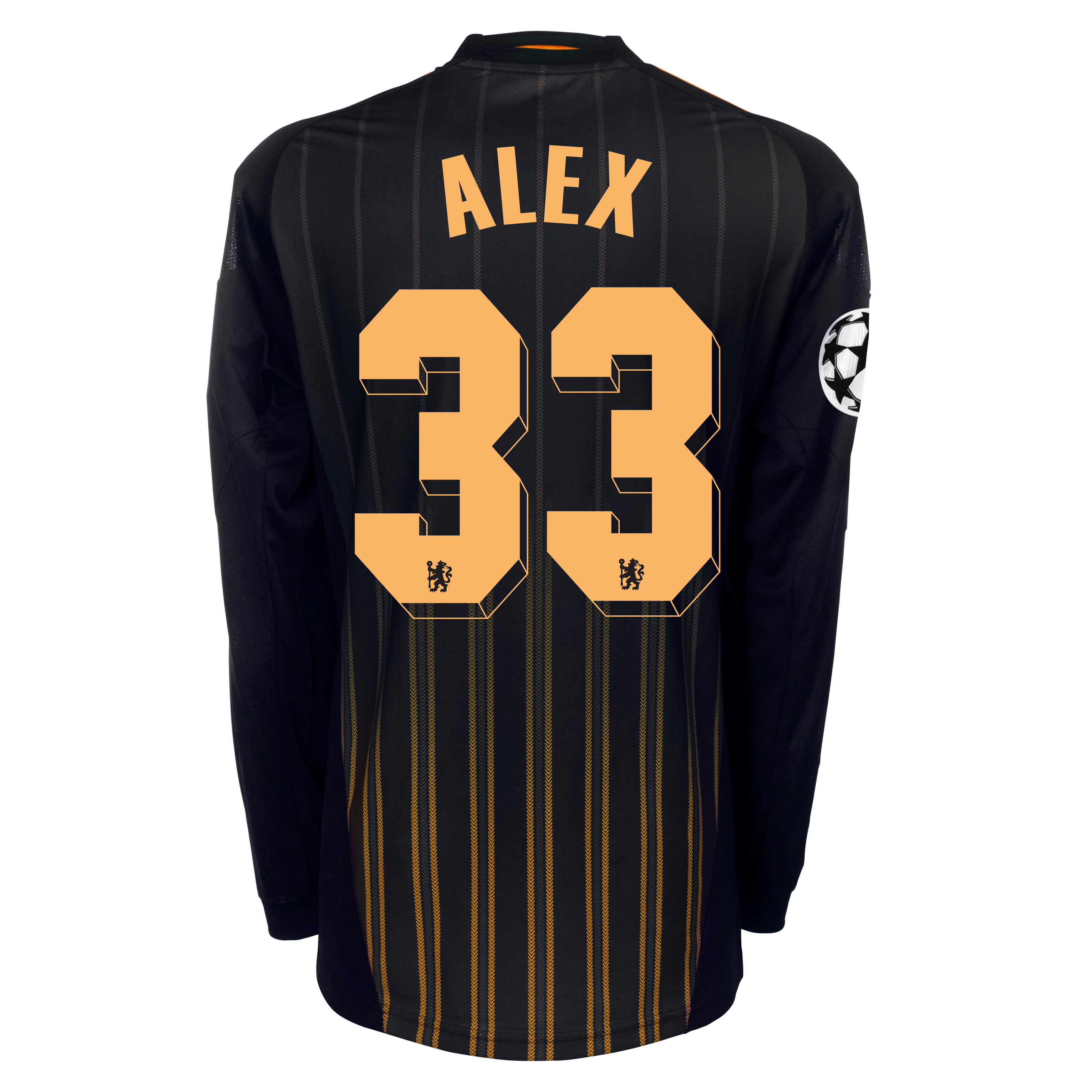 Chelsea UEFA Champions League Away Shirt 201011 with Alex 33 Printing Long Sleeve