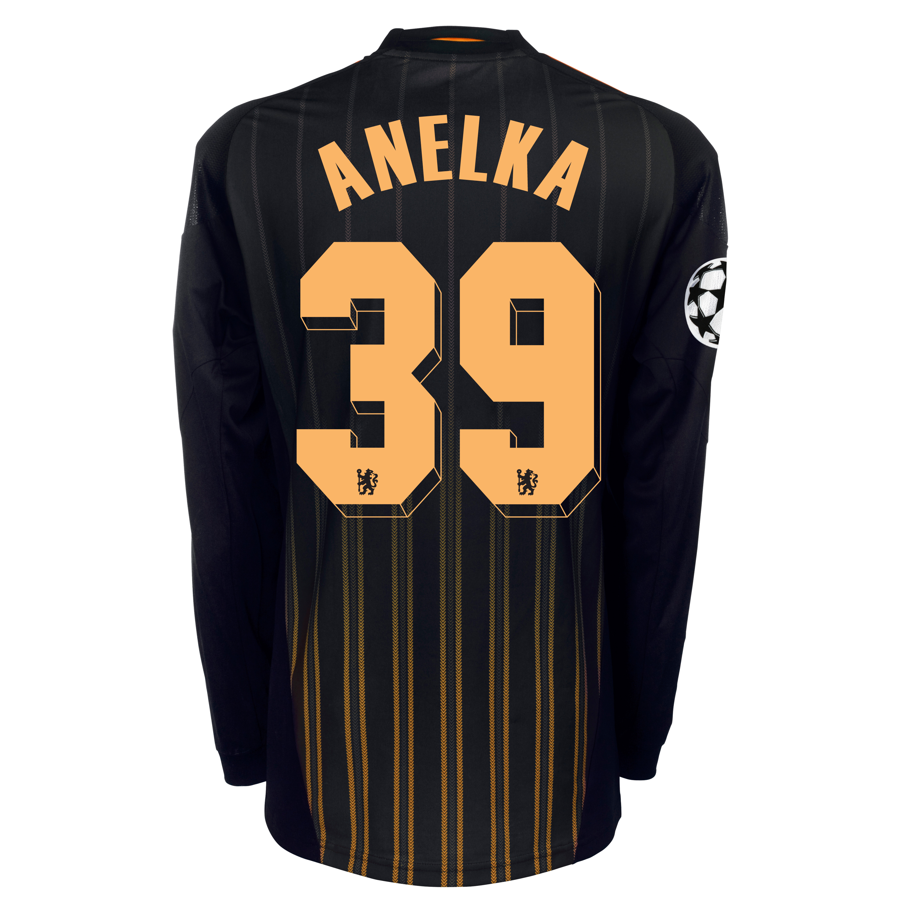 Chelsea UEFA Champions League Away Shirt 201011 with Anelka 39 Printing Long Sleeve