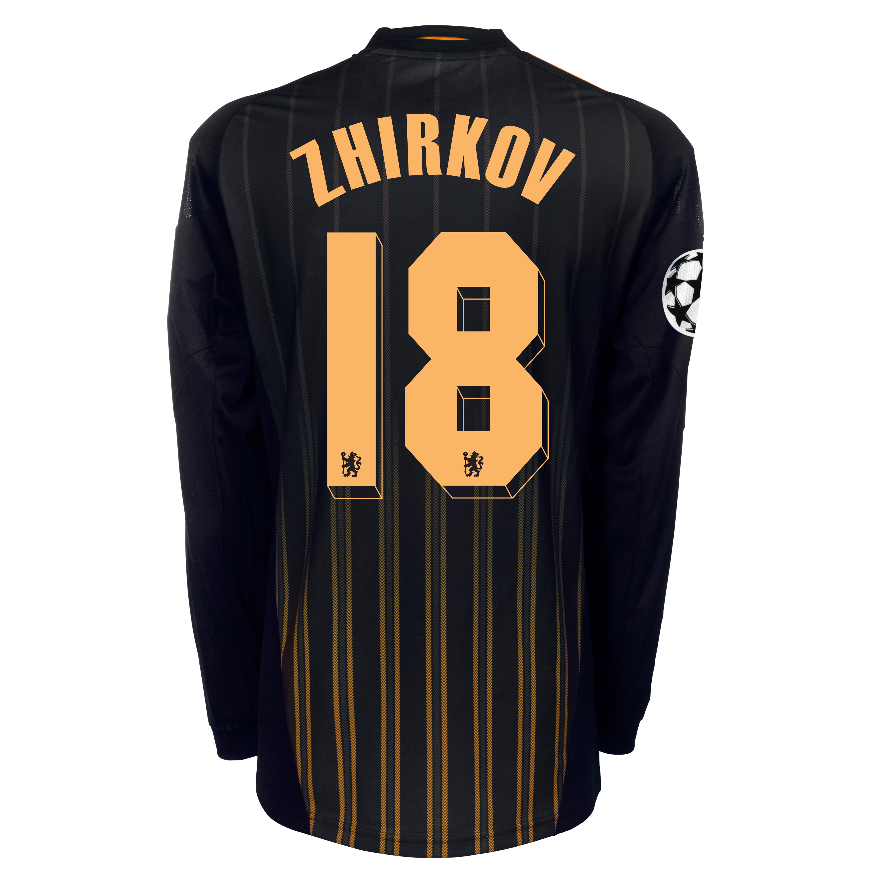 Chelsea UEFA Champions League Away Shirt 201011 with Zhirkov 18 Printing Long Sleeve
