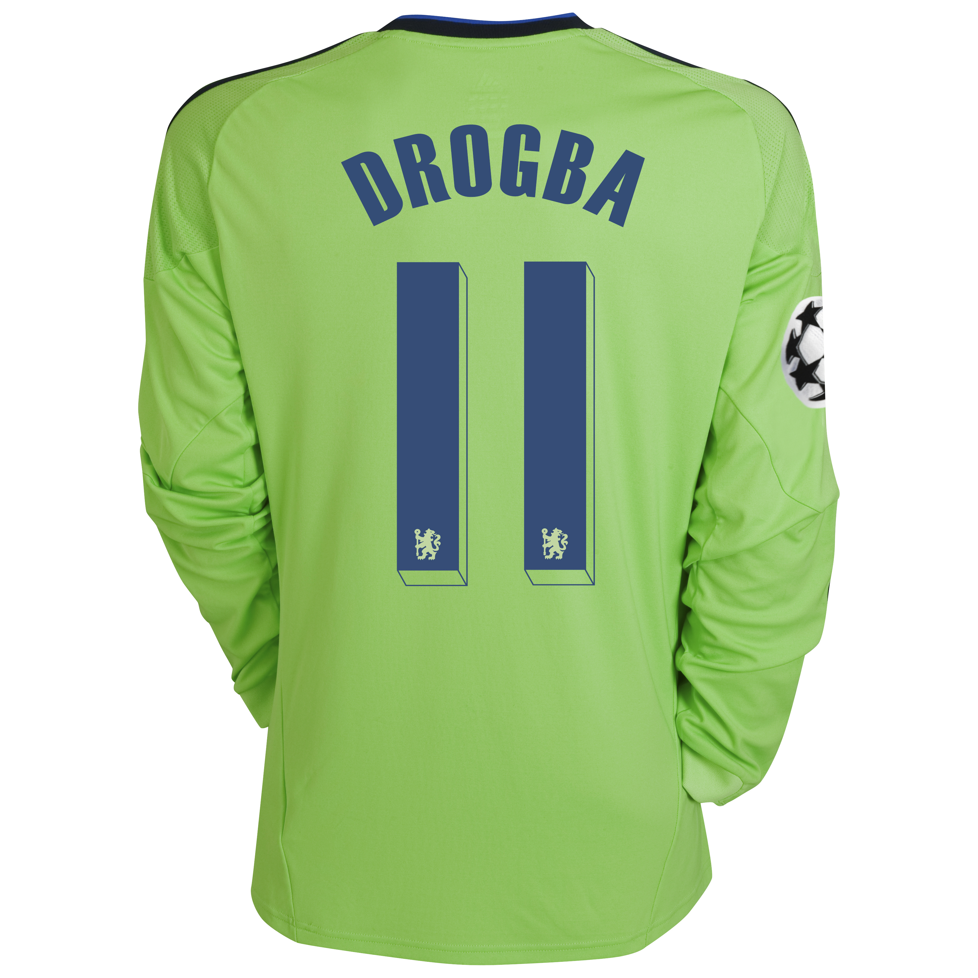 Chelsea UEFA Champions League Third Shirt 201011 with Drogba 11 Printing Long Sleeve