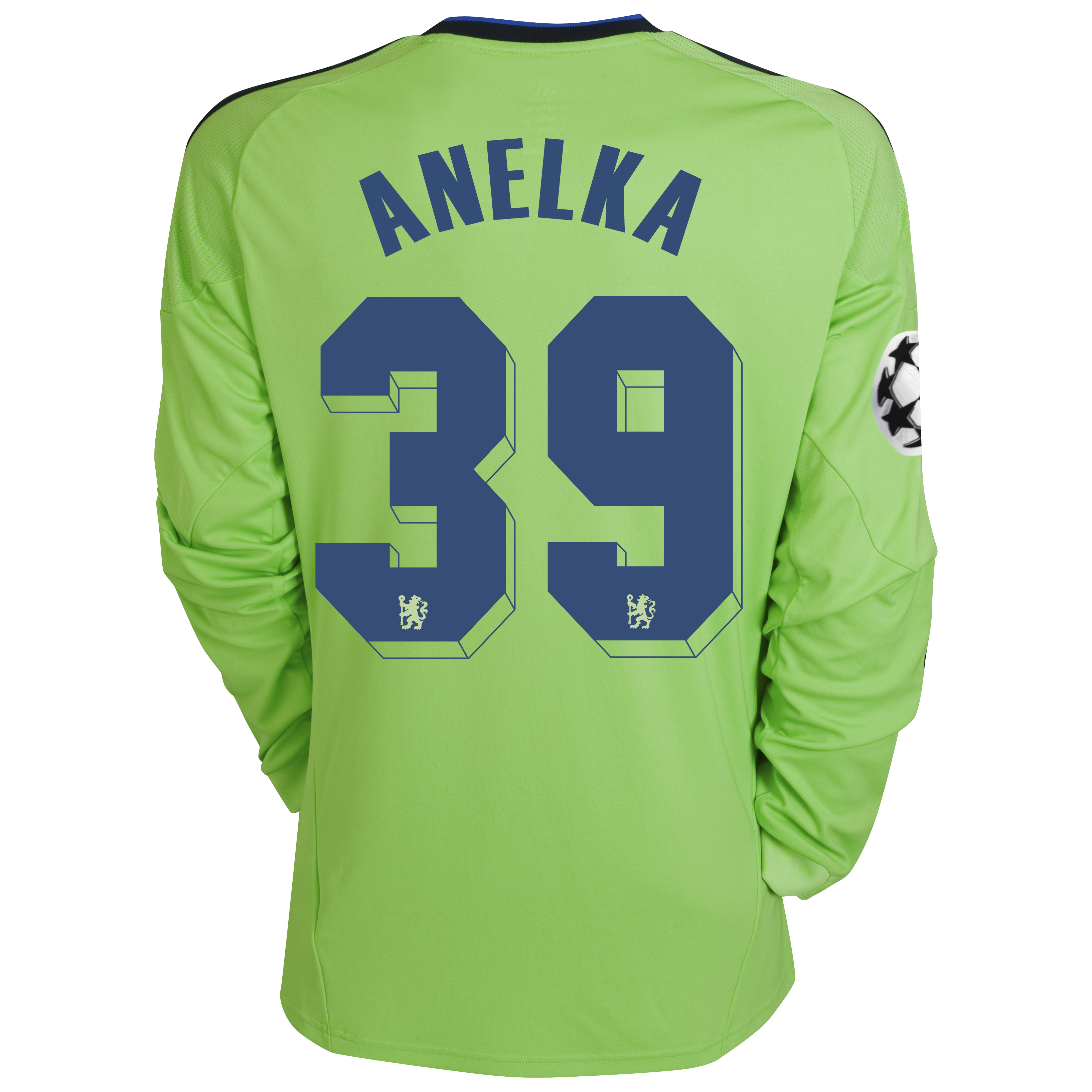 Chelsea UEFA Champions League Third Shirt 201011 with Anelka 39 Printing Long Sleeve