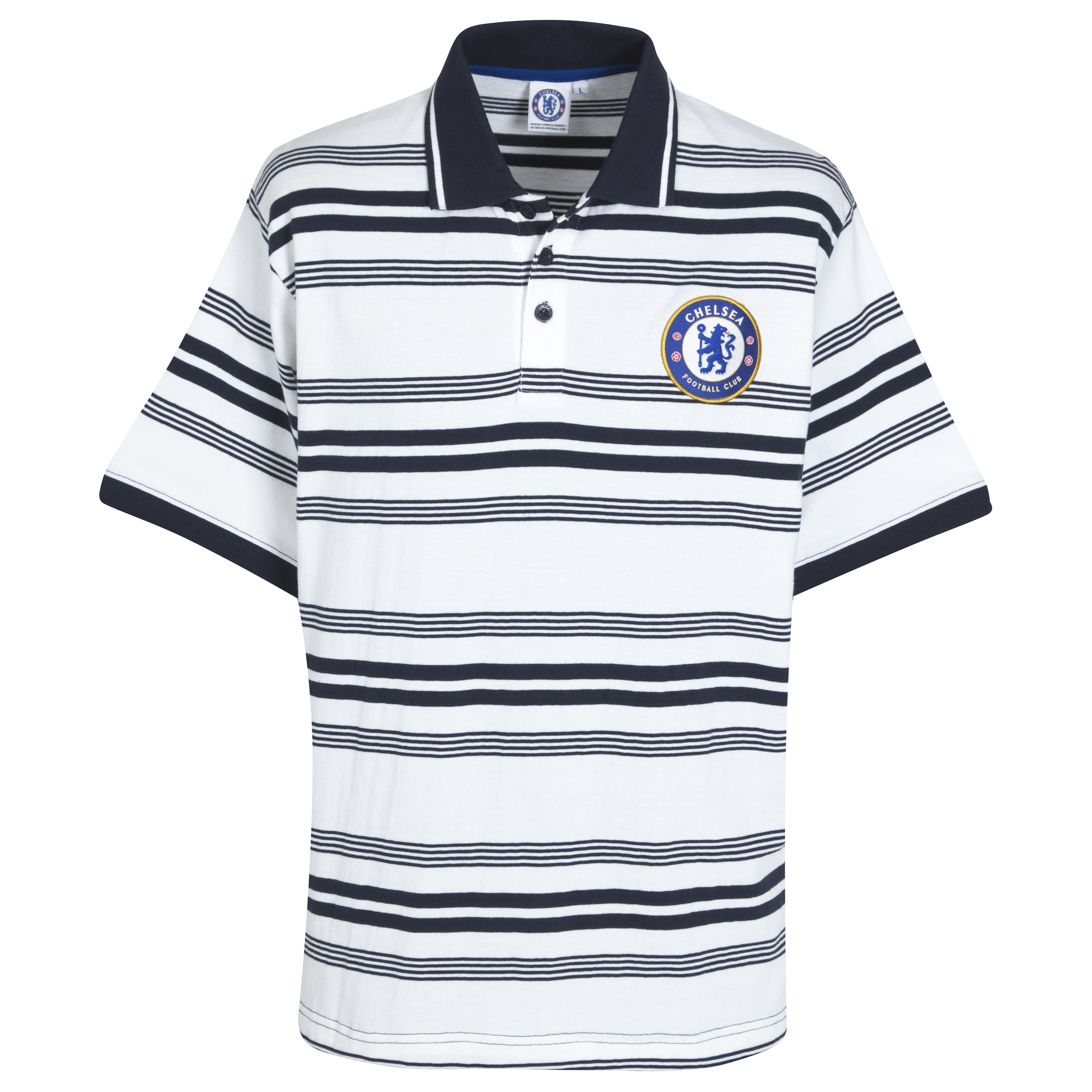 Chelsea Essentials Striped Polo WhiteNavy