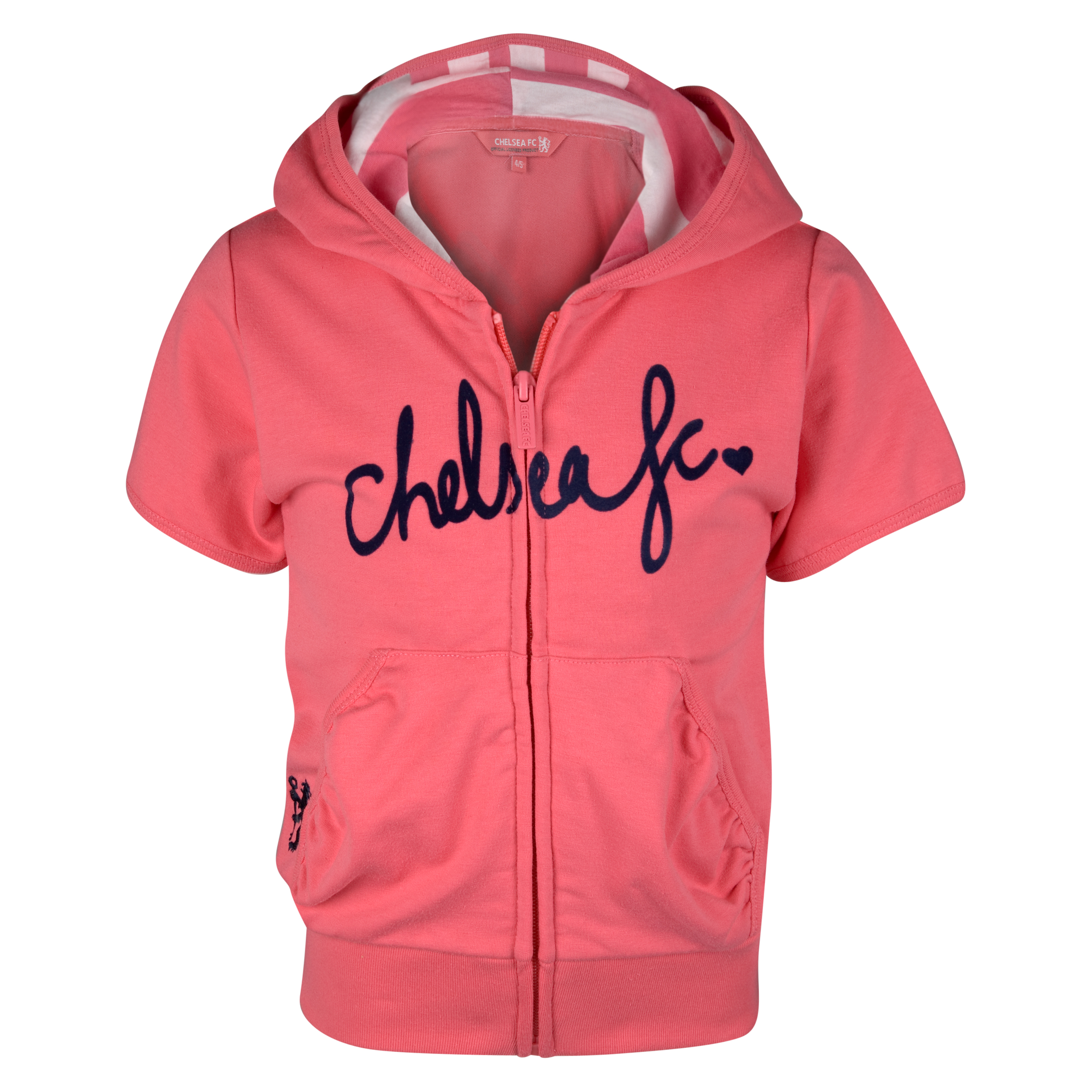Chelsea Short Sleeve Hoodie Infant Girls Hot Coral