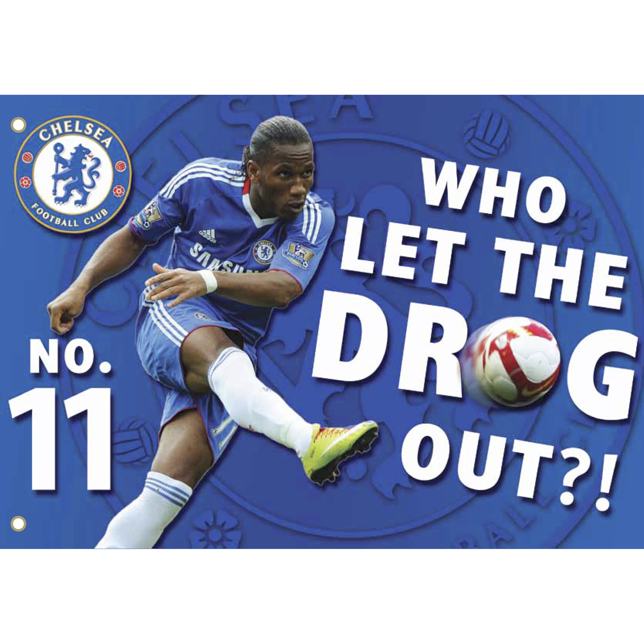 Chelsea 201011 Drogba Flag 5 x 3