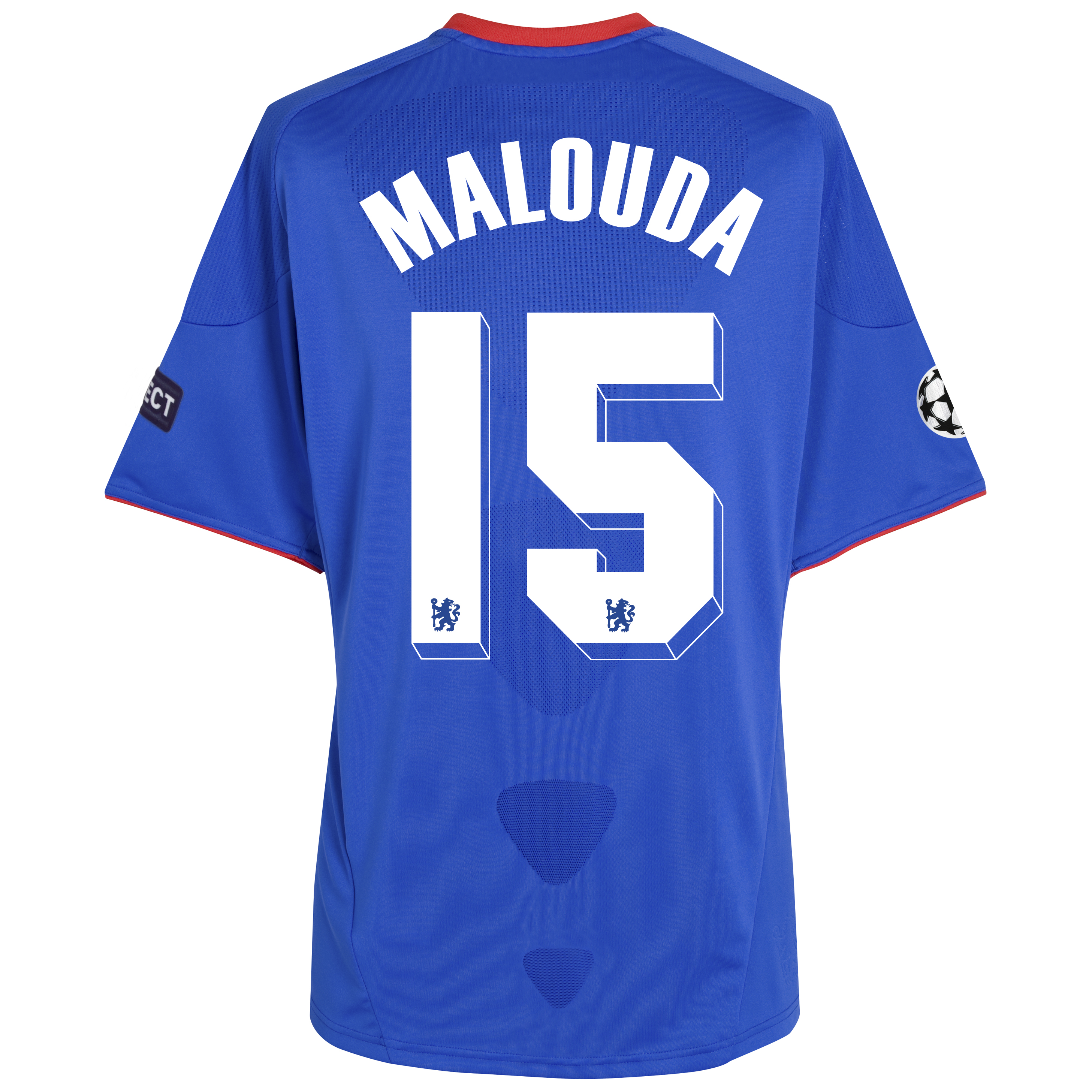 Chelsea UEFA Champions League Home Shirt 201011 Including UEFA Respect Patch with Malouda 15 printing